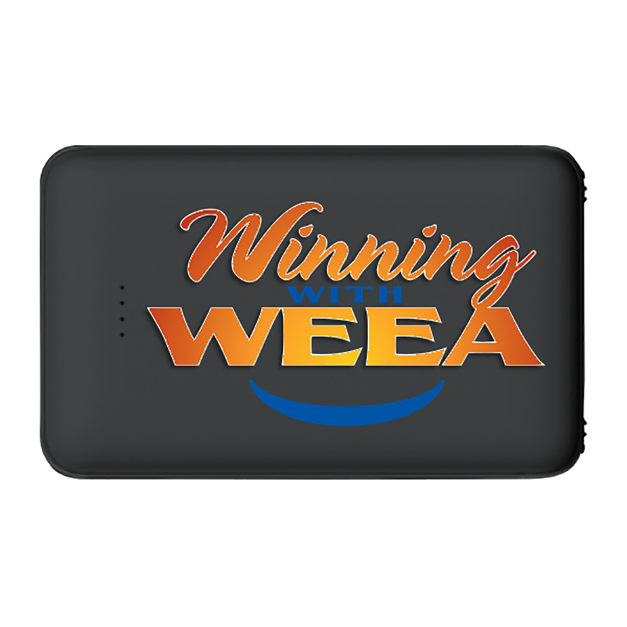 Slim 2.1A Output Power Bank With Attached Charging Cords 7