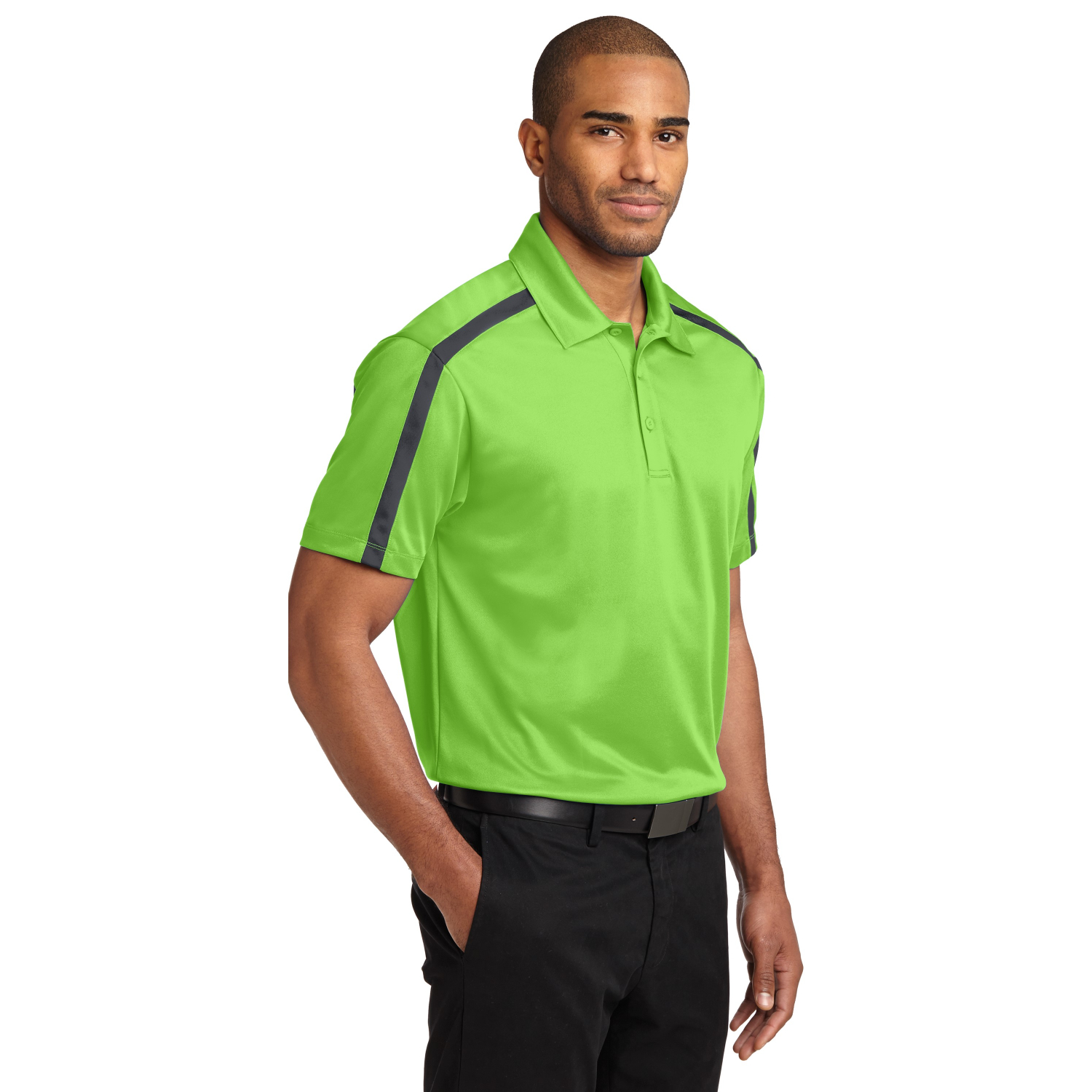 Port Authority Silk Touch Performance Colorblock Stripe Polo 3