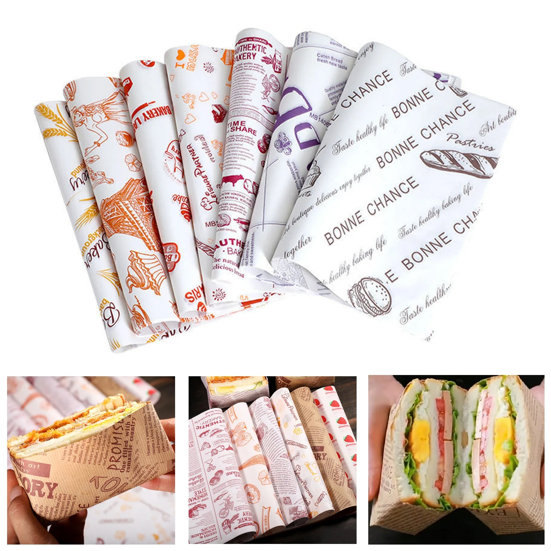 Grease Proof Food Wrap Paper MOQ500PCS 1