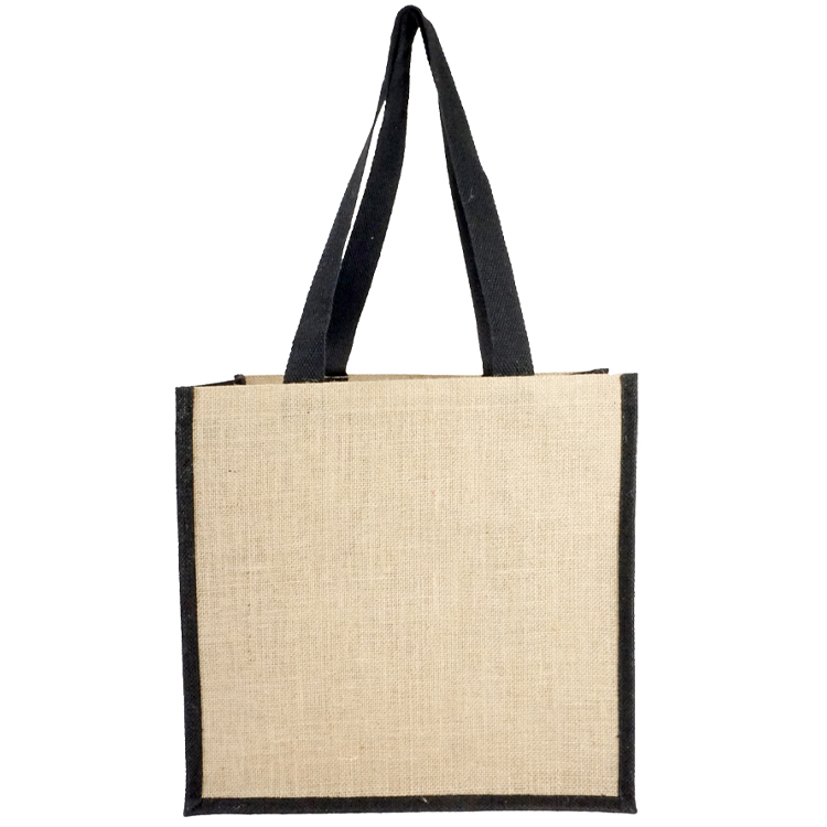 Miami Recycled Cotton Front Pocket Jute Tote, custom tote bag with logo imprint 20