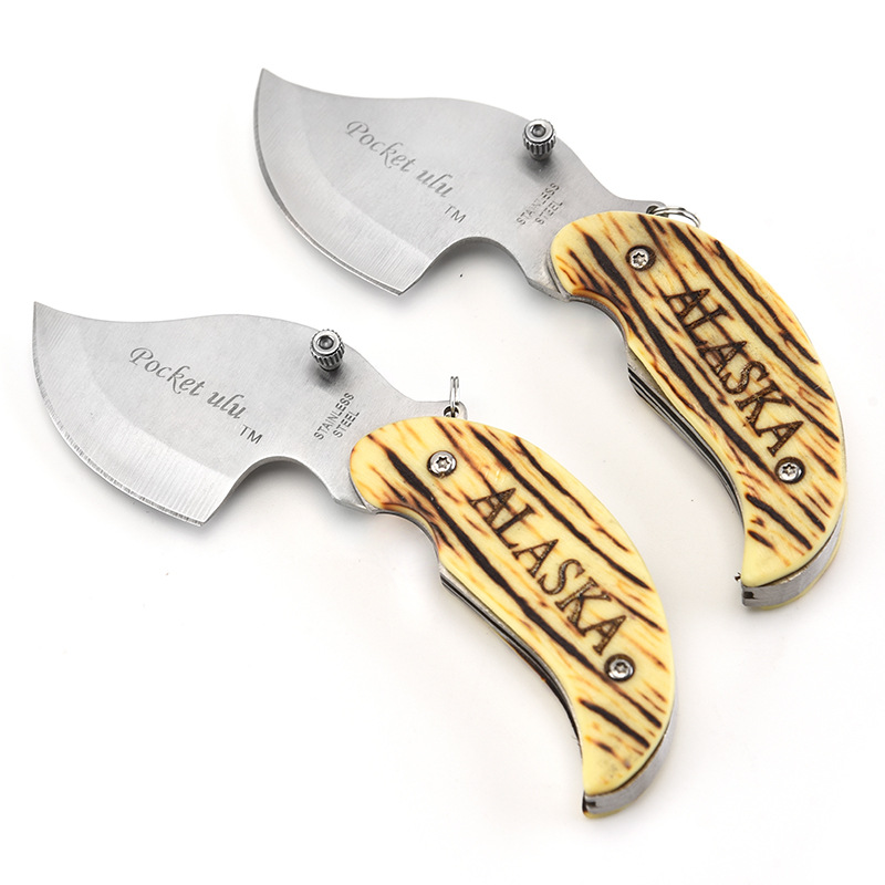 Leaf Shape Stainless Steel Folding Pocket Knife 3