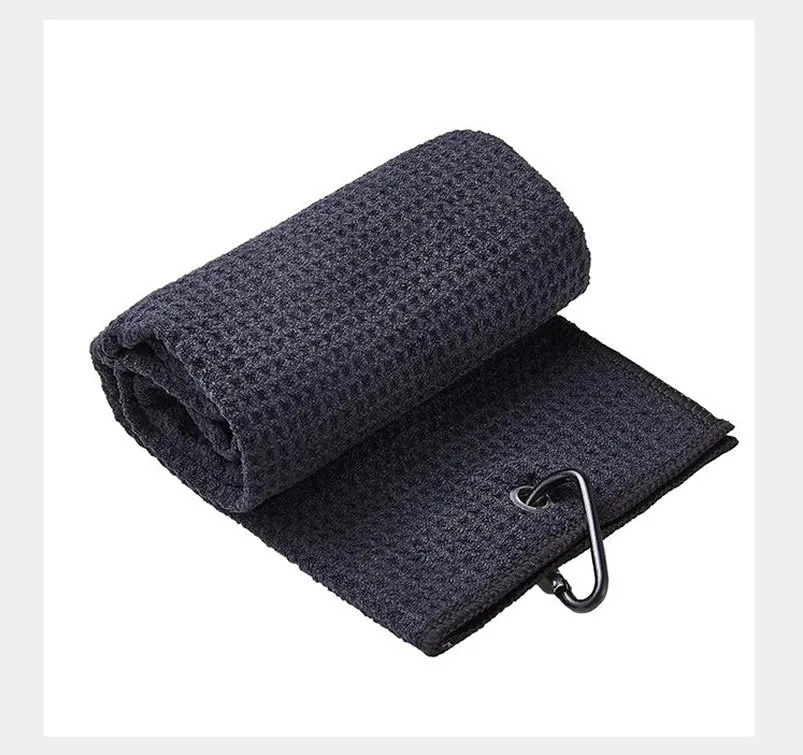 16'' x 16'' Microfiber Waffle Pattern Golf Towel 10
