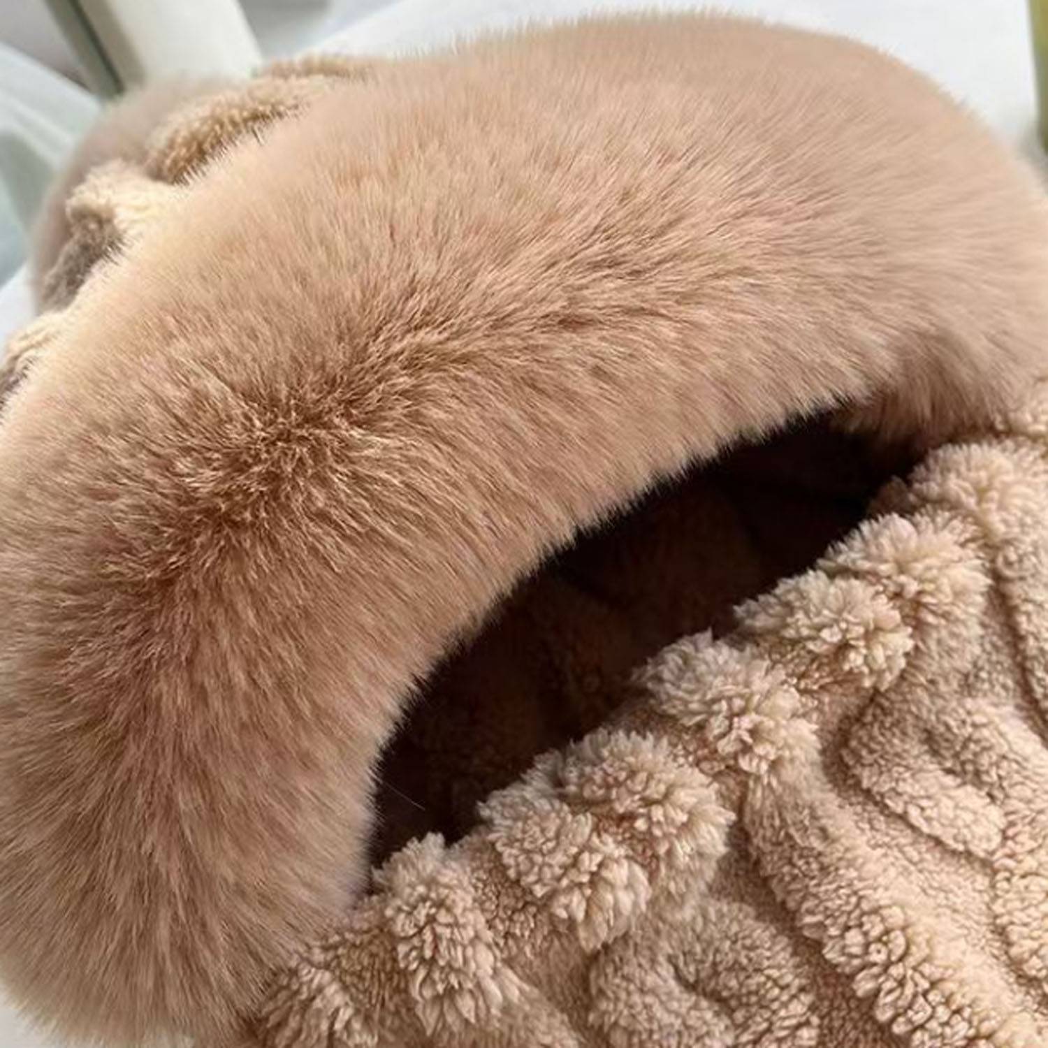 Windproof Plush Hat w/ Winter Neck Scarf Warmer 11
