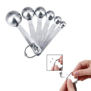 6 In 1 Stainless Steel Measuring Spoons Set With Engraved Measurement Marks 5