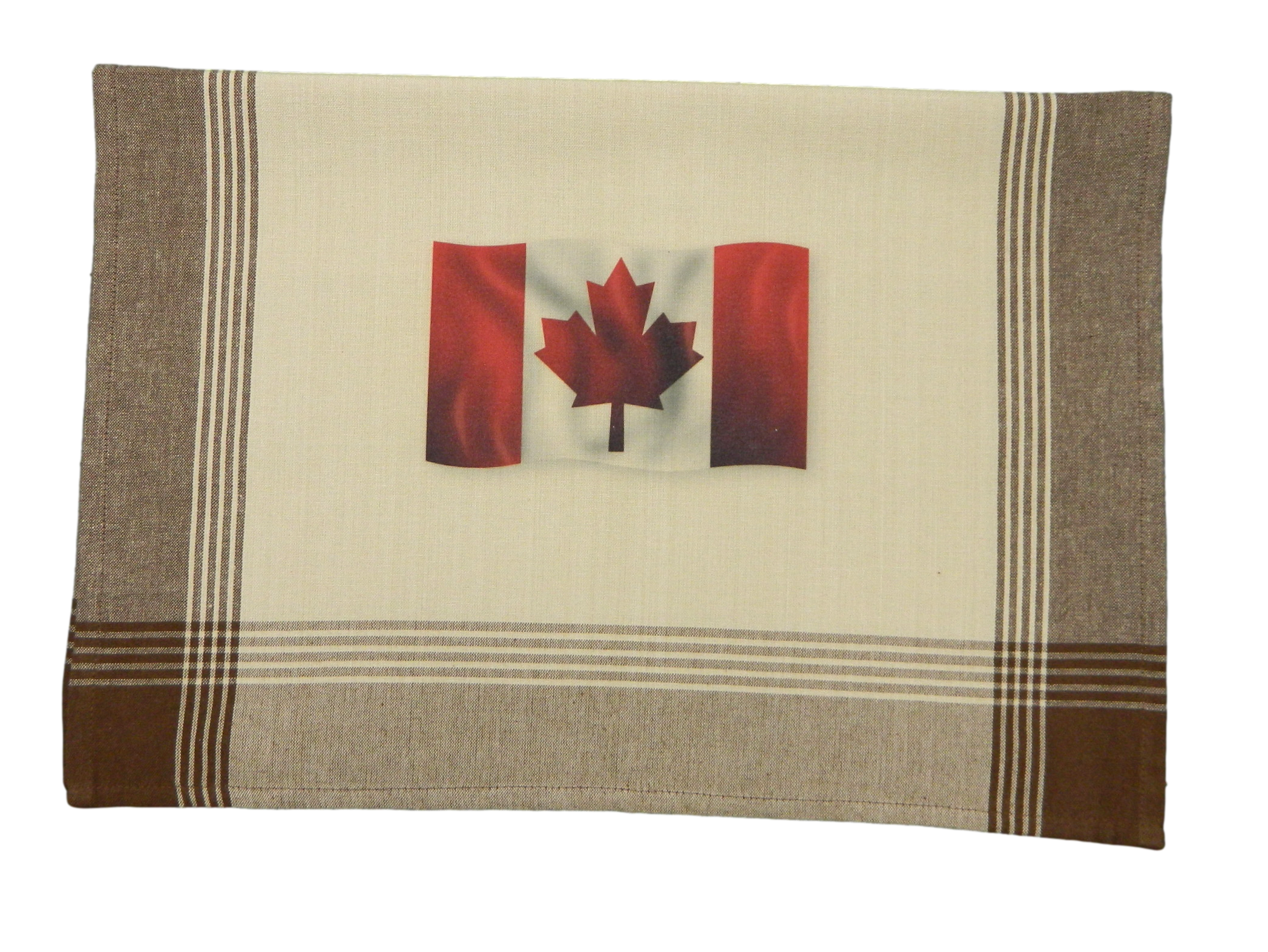 Brown/Tea Dyed Plaid Kitchen Towel with Custom Print 5