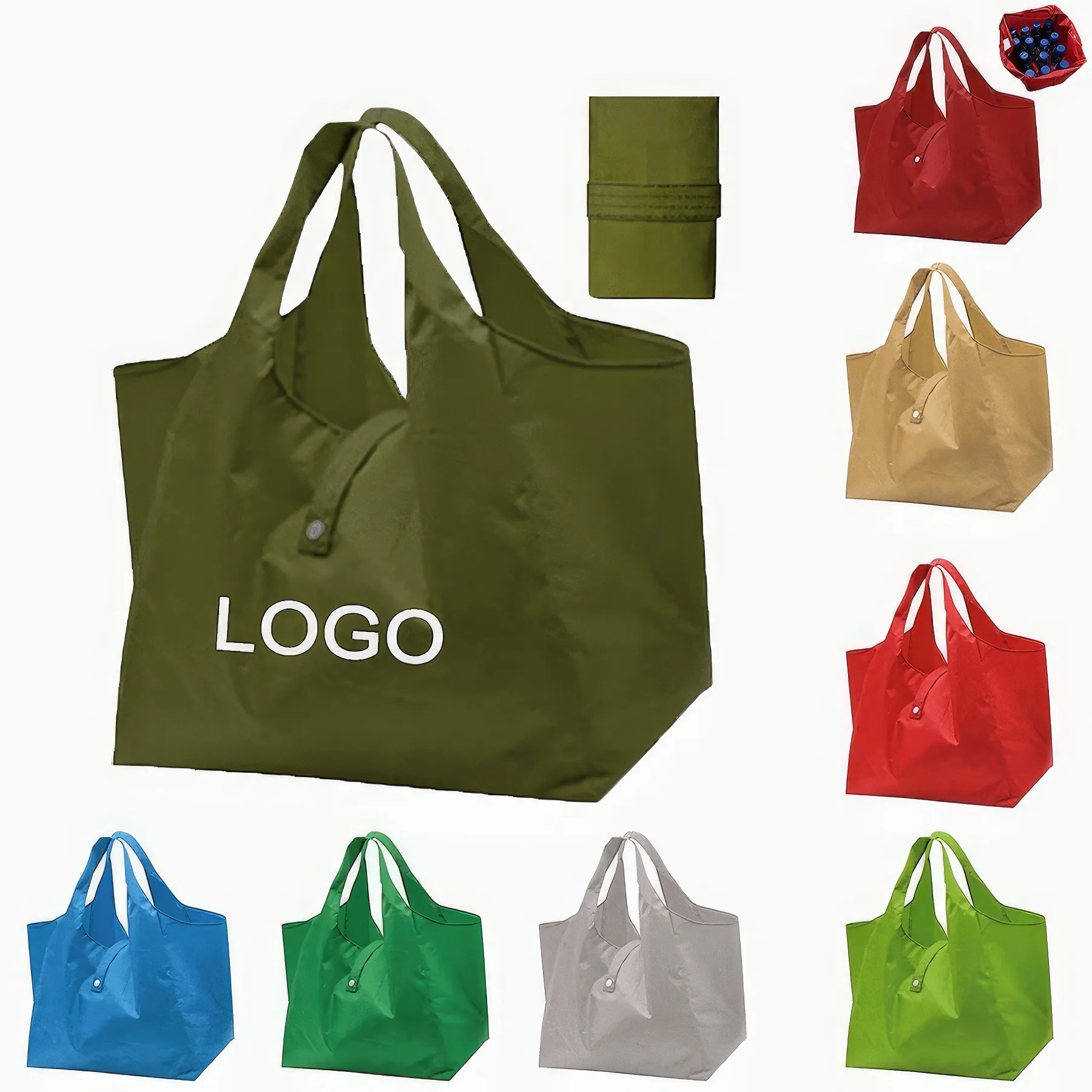 Collapsible Custom Waterproof Oxford Cloth Shopping Bag, custom tote bag with logo imprint 2