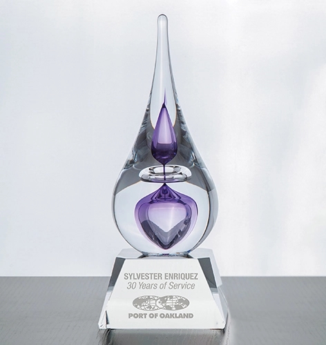 Neptune Teardrop Award - Violet 3