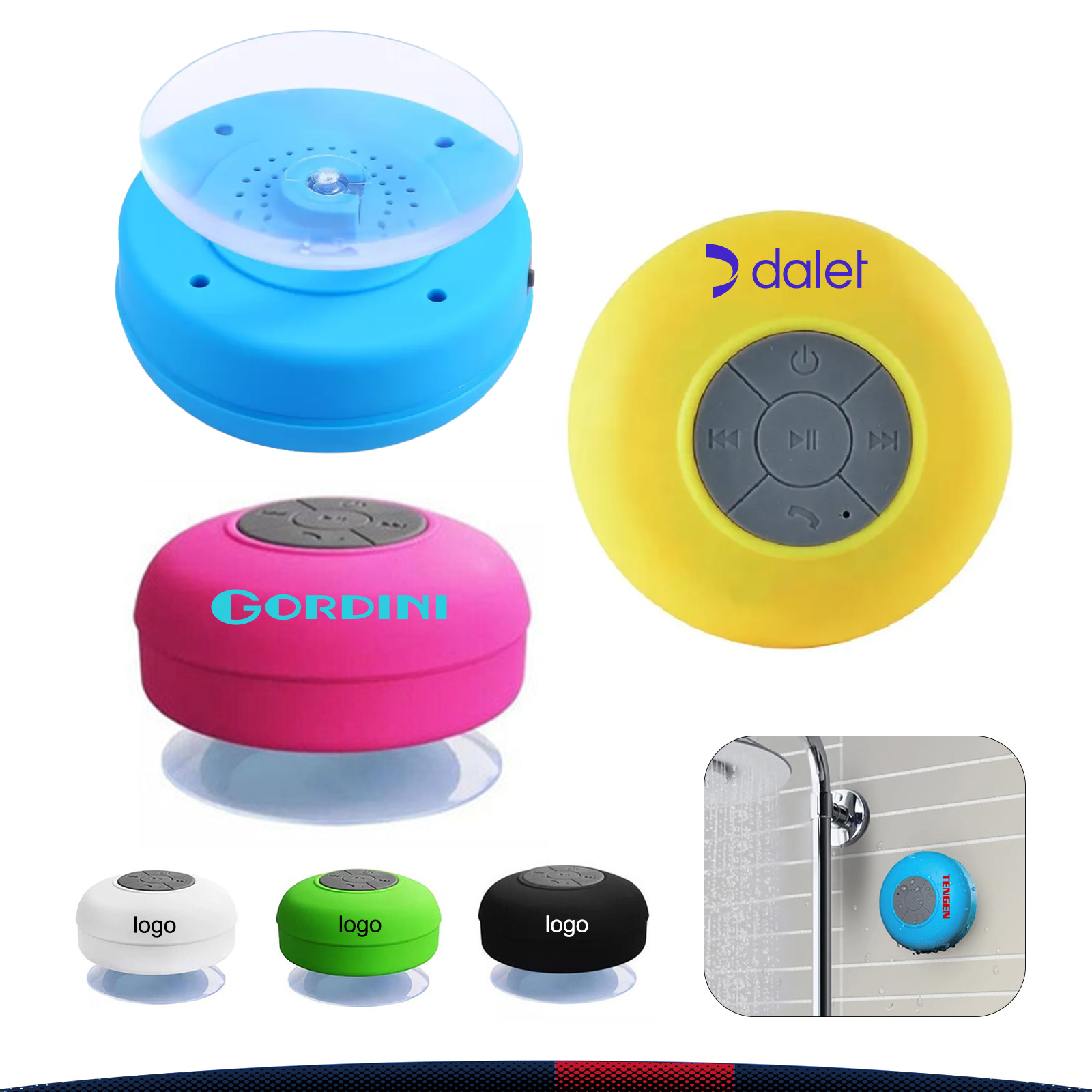 Audric Suction Waterproof Bluetooth Shower Speaker 9
