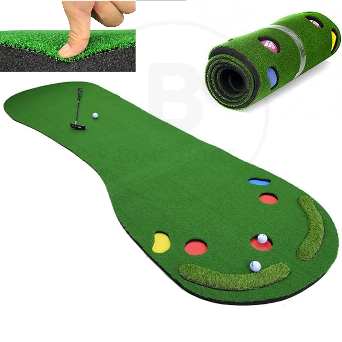 Luxury Portable Golf Putting Green Practice Training Mat 1
