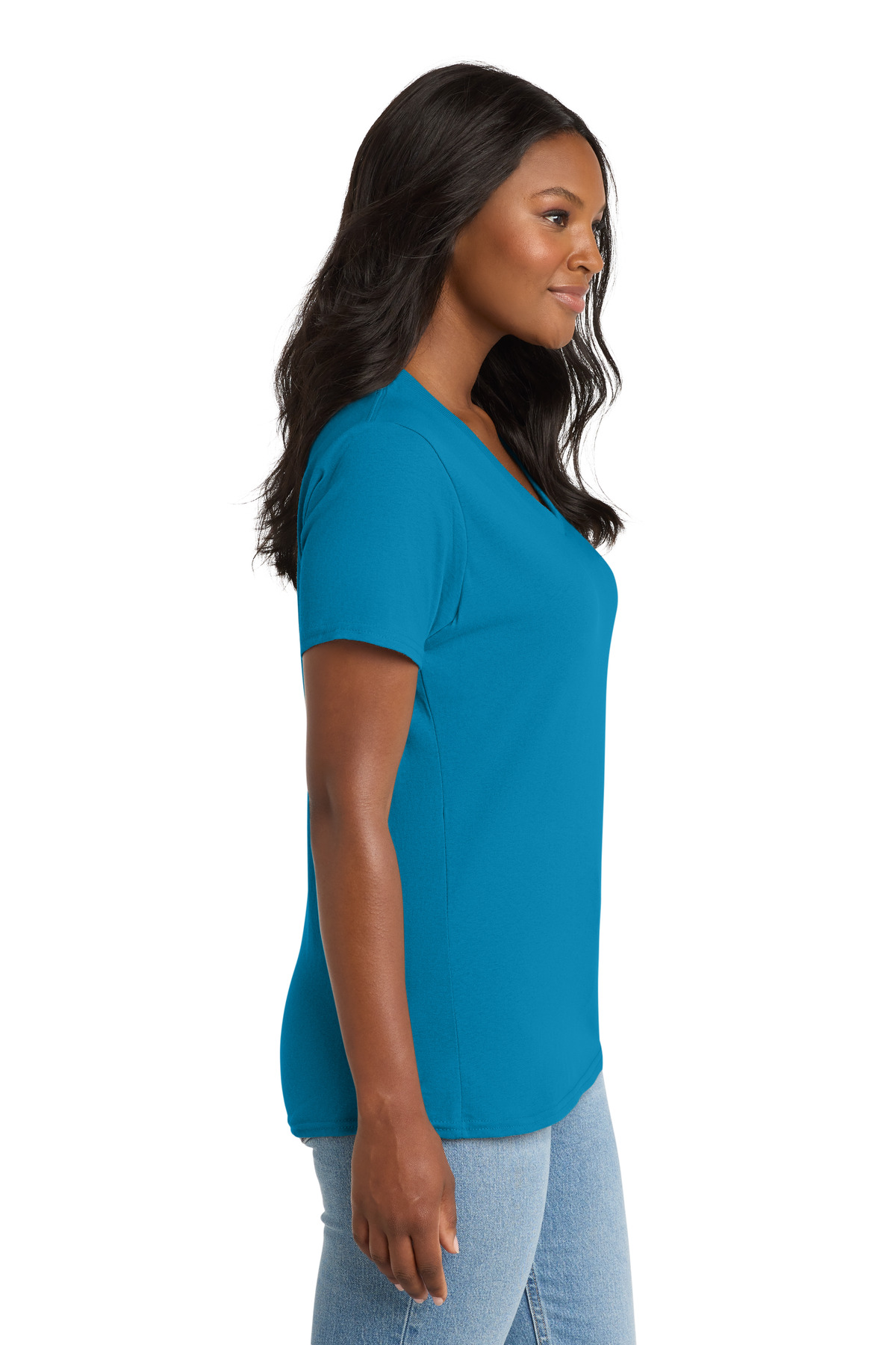 Port & Co Women's Core Cotton V-Neck Tee. LPC54V 4
