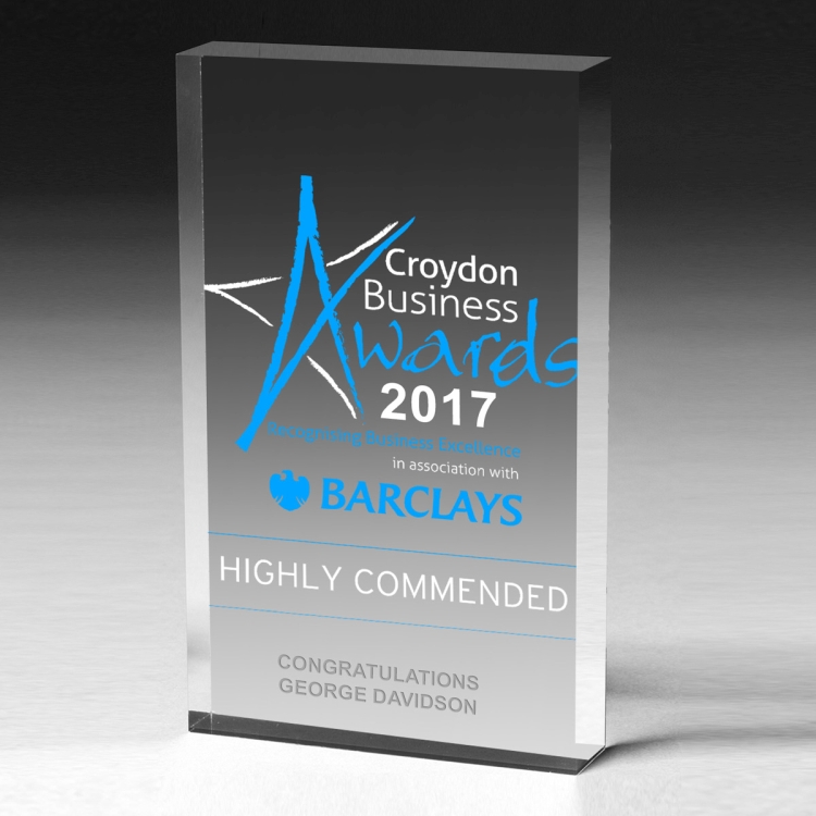 Rect. Acrylic Paperweight - 4" x 6" x 1/2" - 2410L (Laser) 2