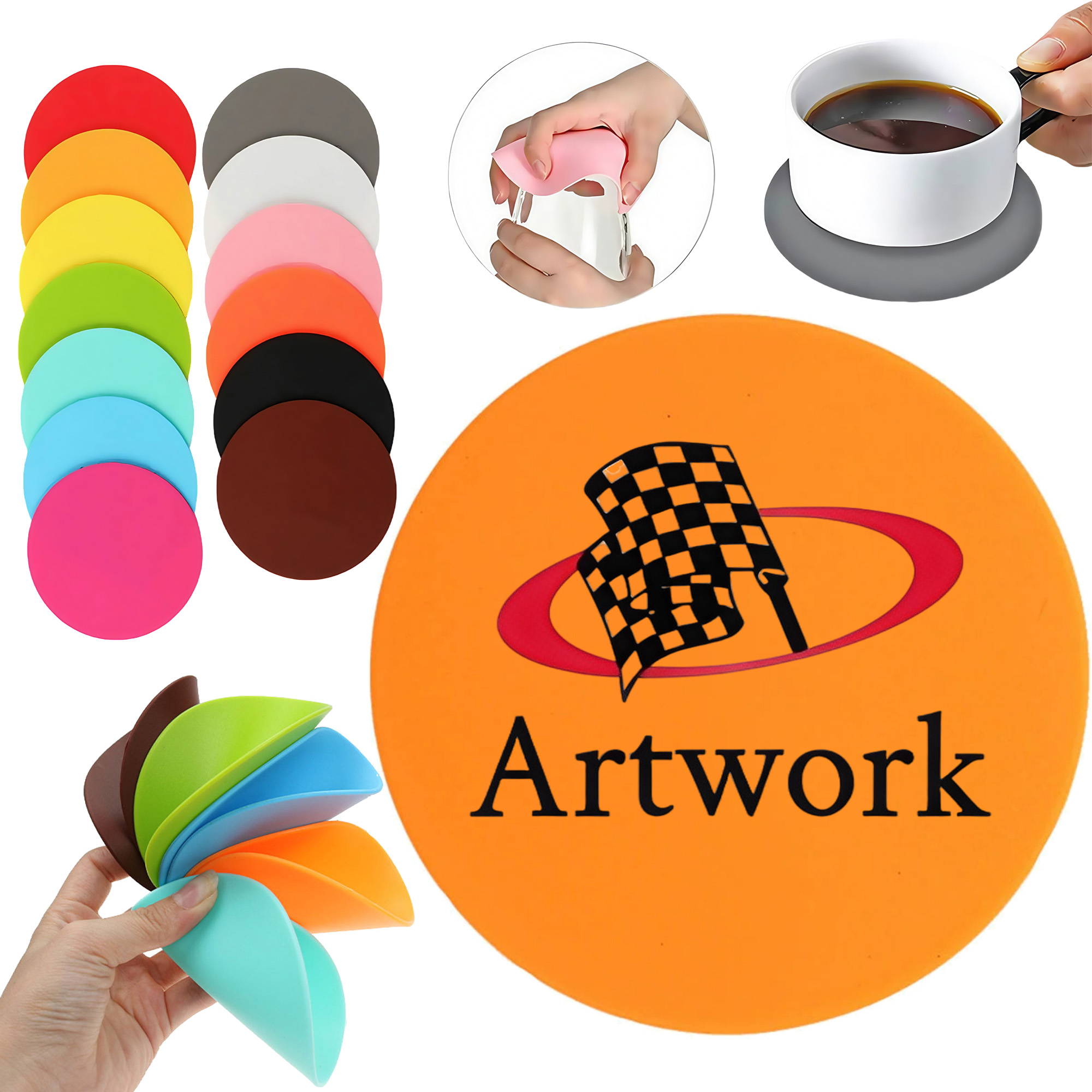Non Slip Heat Insulation Silicone Coaster 5