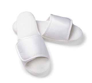 Women's Open Toe Velcro Microfiber Slipper 2