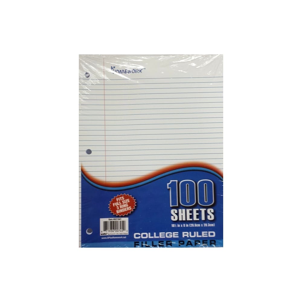 College Ruled Filler Paper - 100 Sheets 2