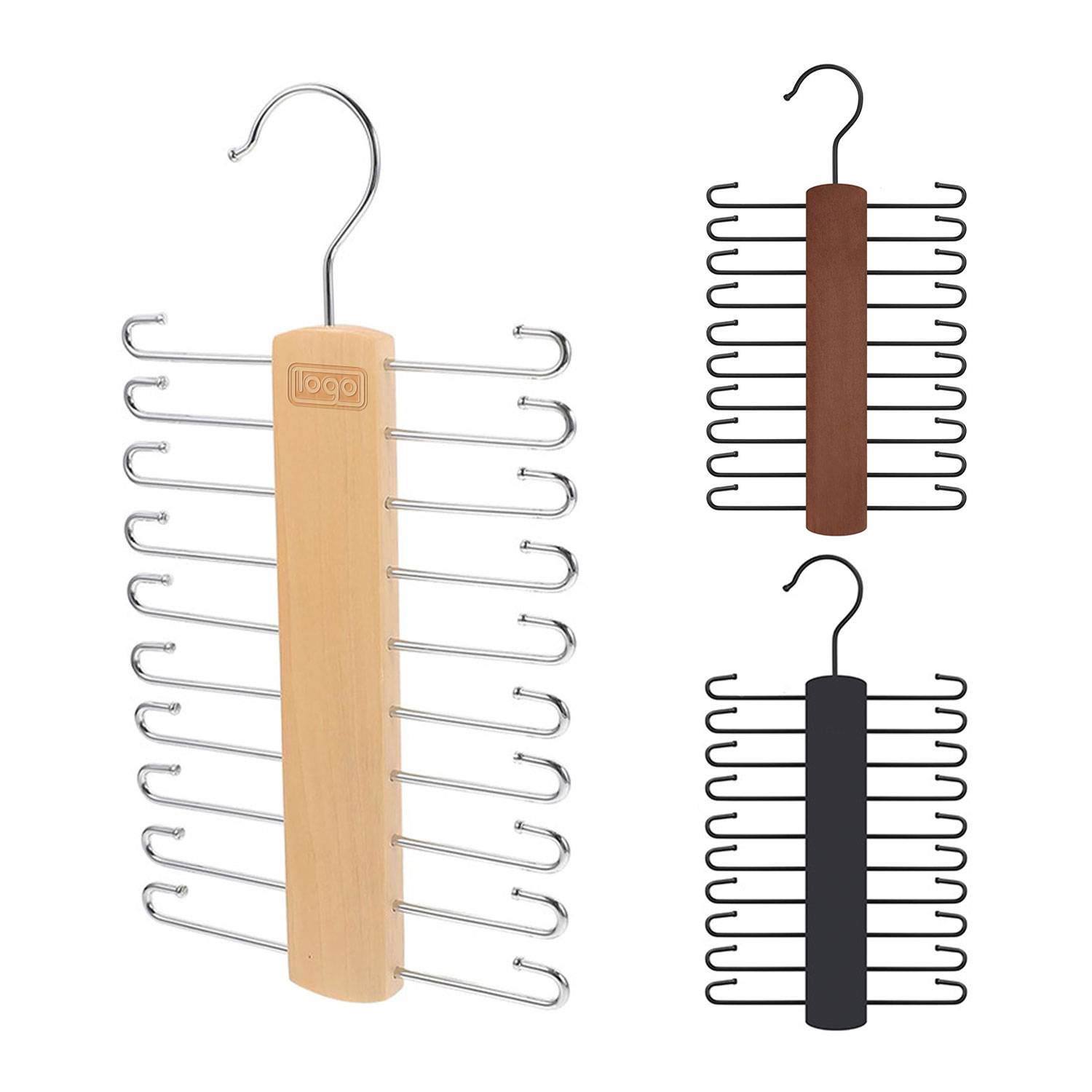Solid Wood Multi-Functional Hanger 6