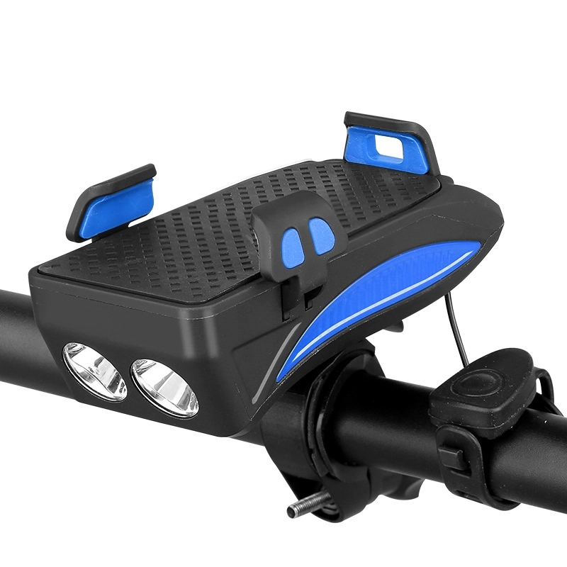 Custom Bicycle Lights With Power Bank Horn Phone Holder 7