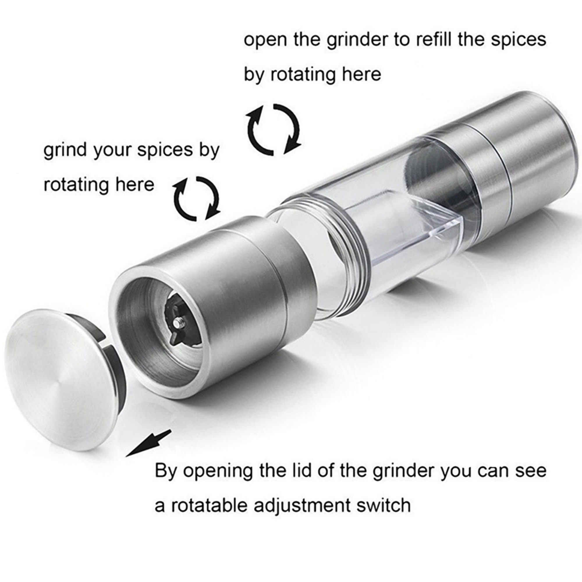 Dual Electric Salt and Pepper Grinder, custom kitchen gadget with logo imprint 3