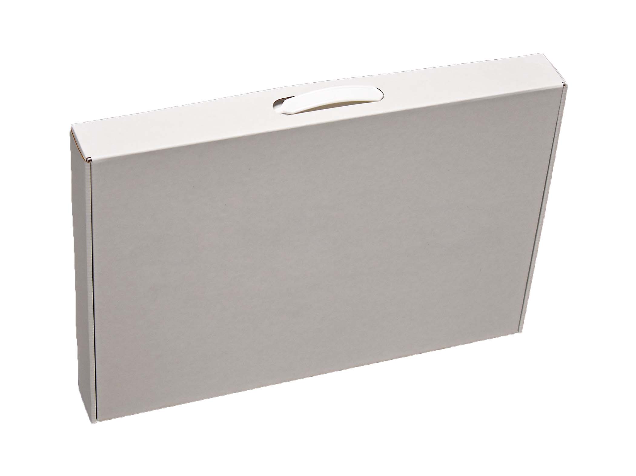 19" X 12 7/8" X 2" - E-Flute Tuck Box with Handle 1