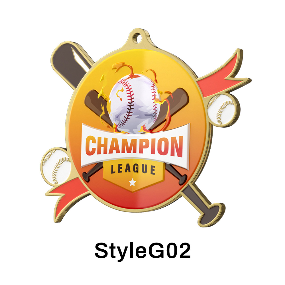 4" UV Printed Baseball Medals 9