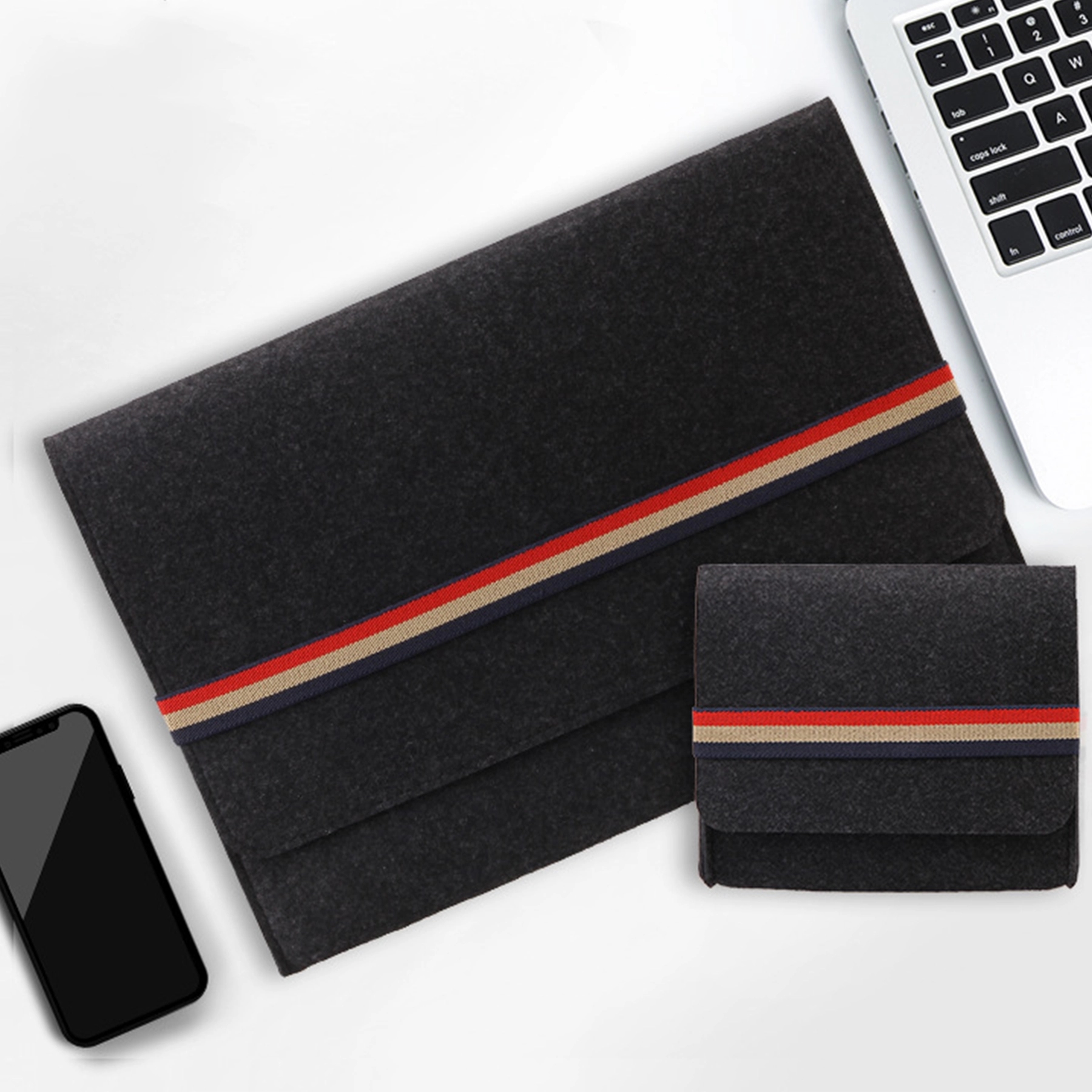 Two-in-One Felt Laptop Sleeve 5