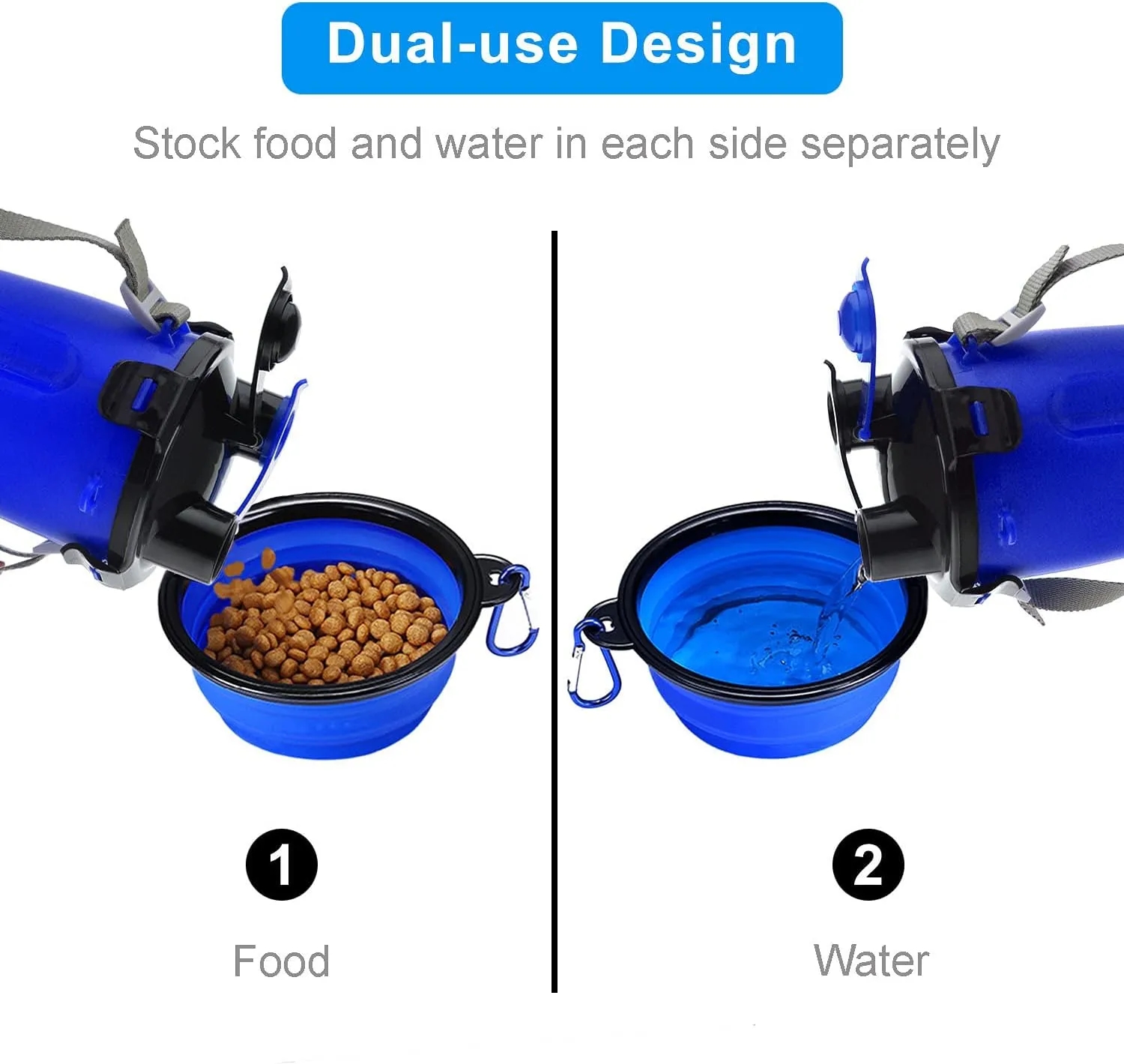Travel Pet Bottle With Collapsible Bowl 2
