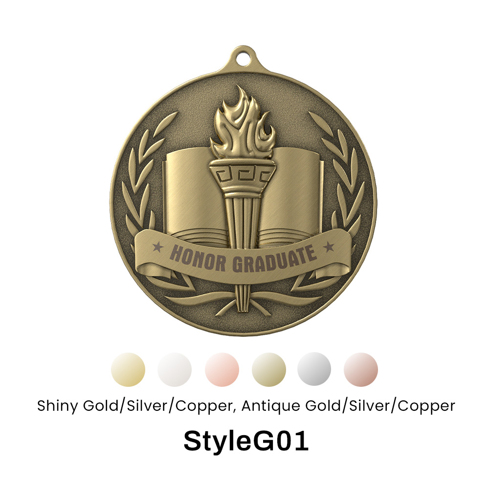 2" UV Printed Education Medals 2