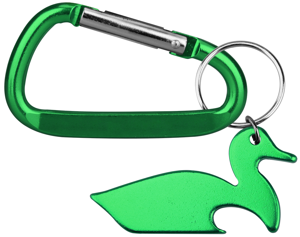Duck shape bottle opener with key chain and carabiner 2