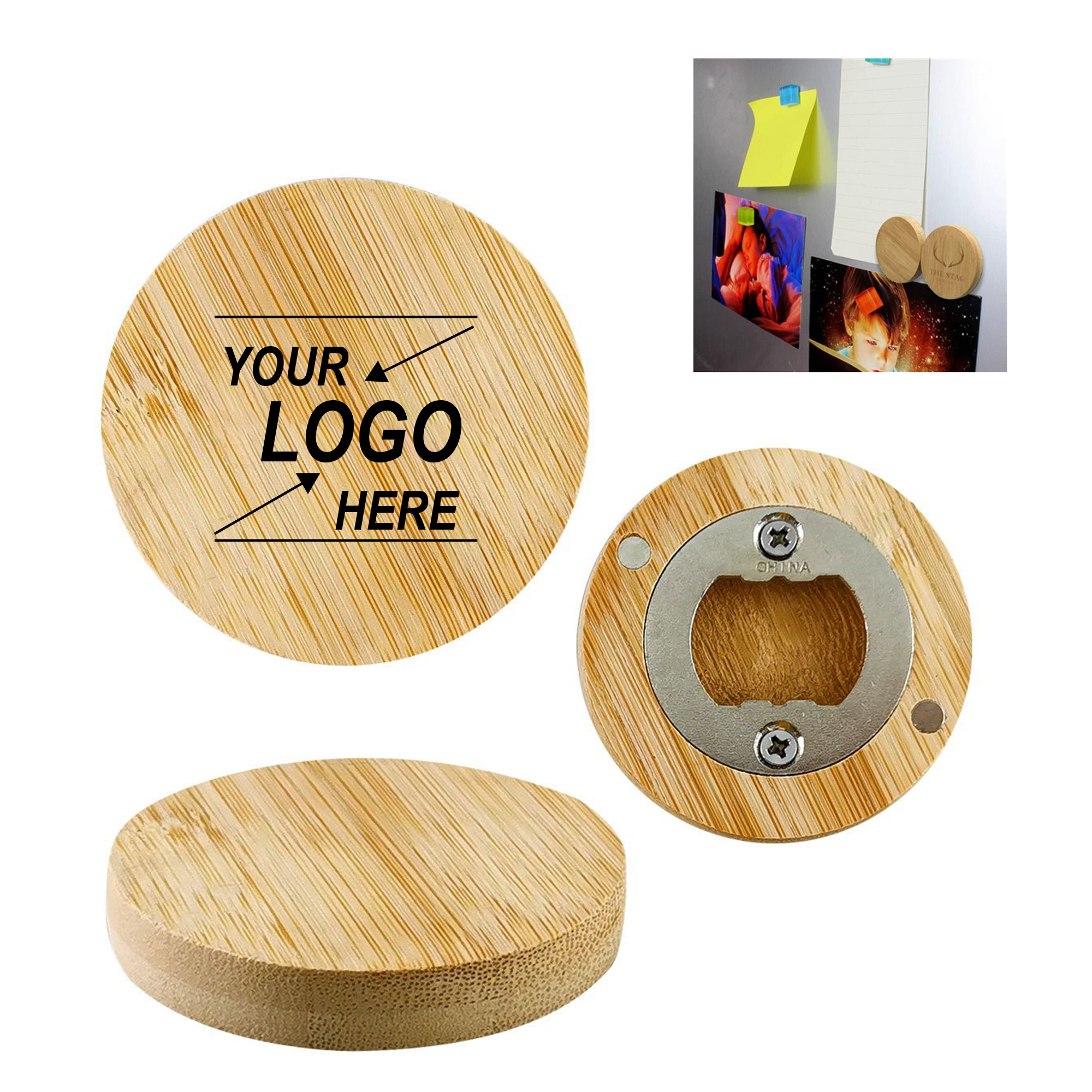 Bamboo Magnetic Bottle Opener
