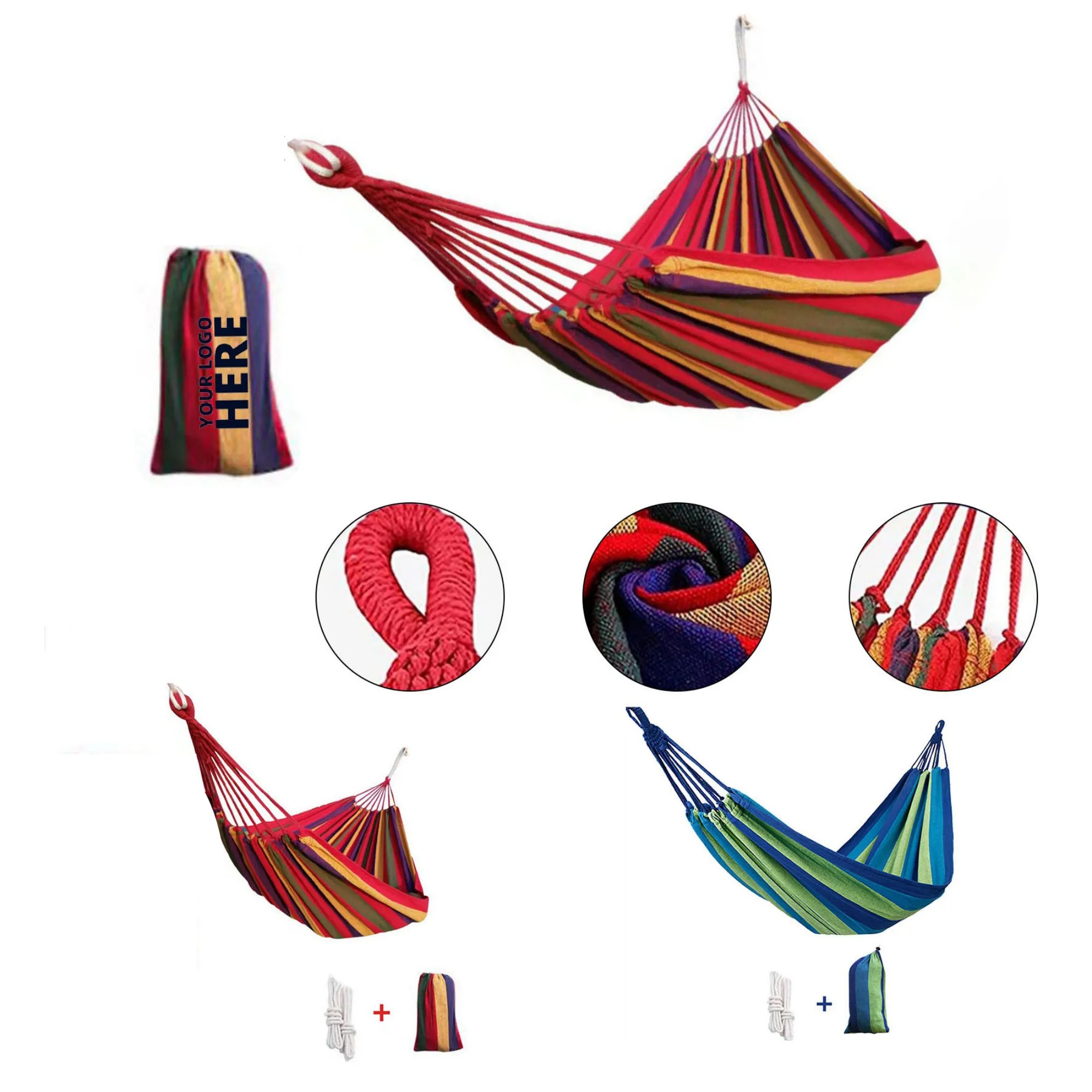 Outdoor Canvas Hammock With Carring Bag 2