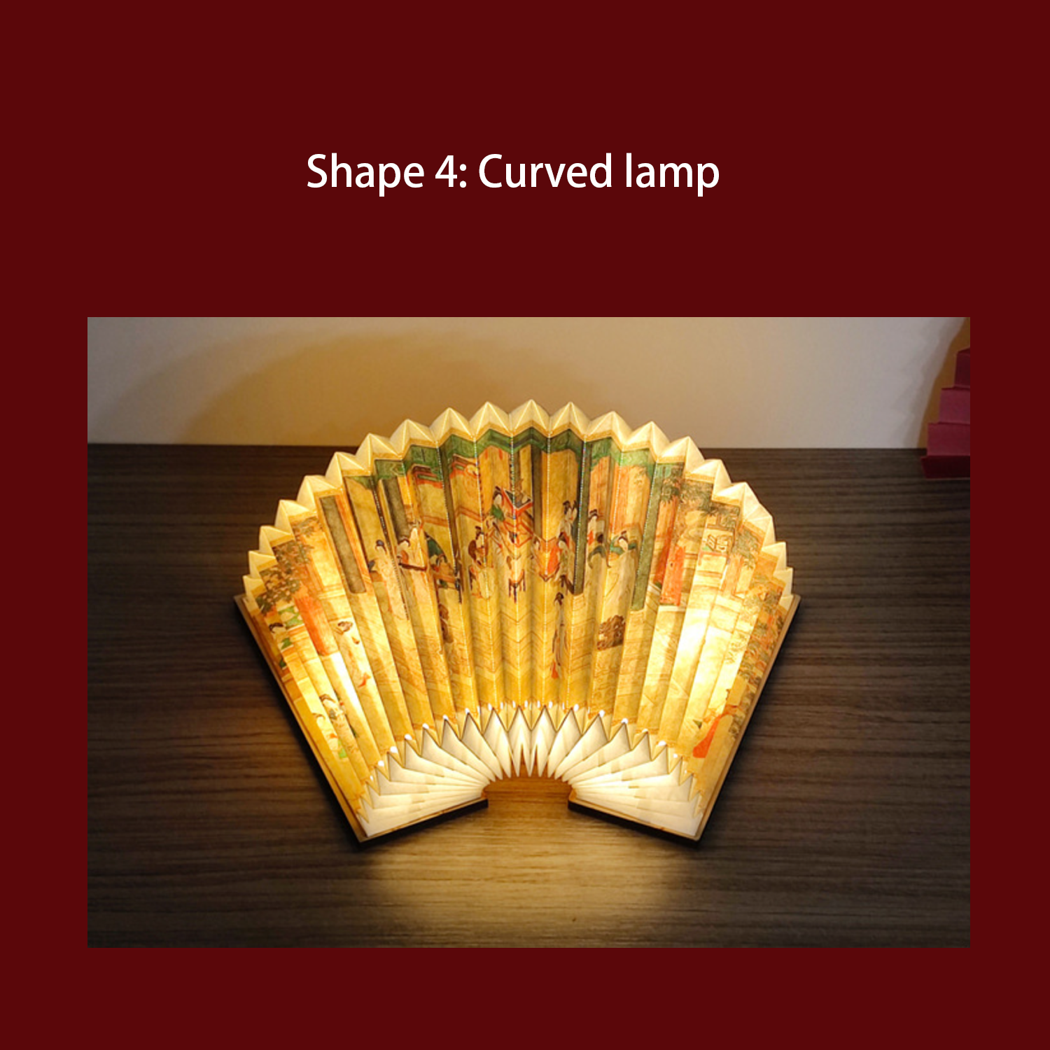Exotic LED Fan Shape Folding Portable Accordio Light Lamp 14