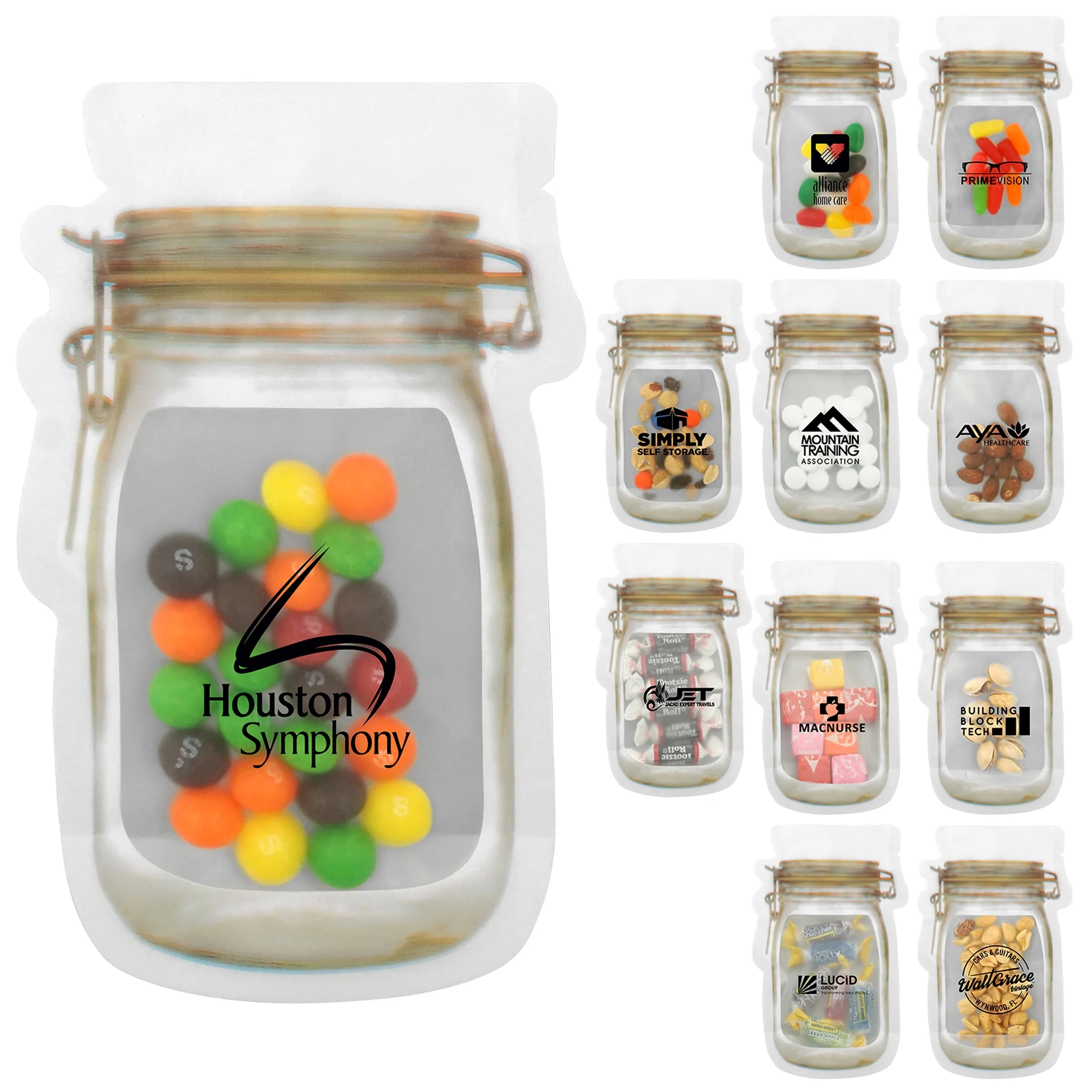 MASON JAR BAG OF CANDY