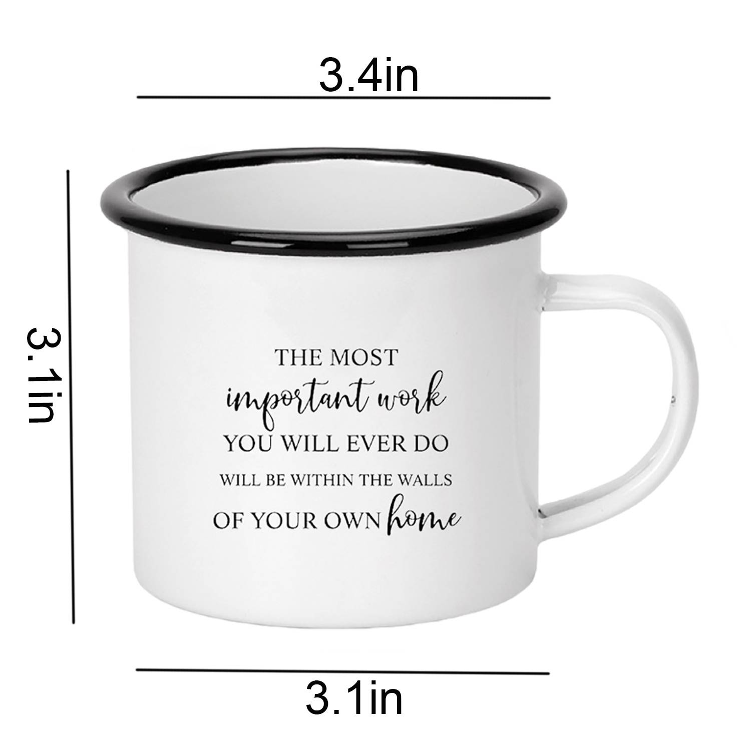 13oz Vintage Enamel Mug – Lightweight & Durable for Home Use 4