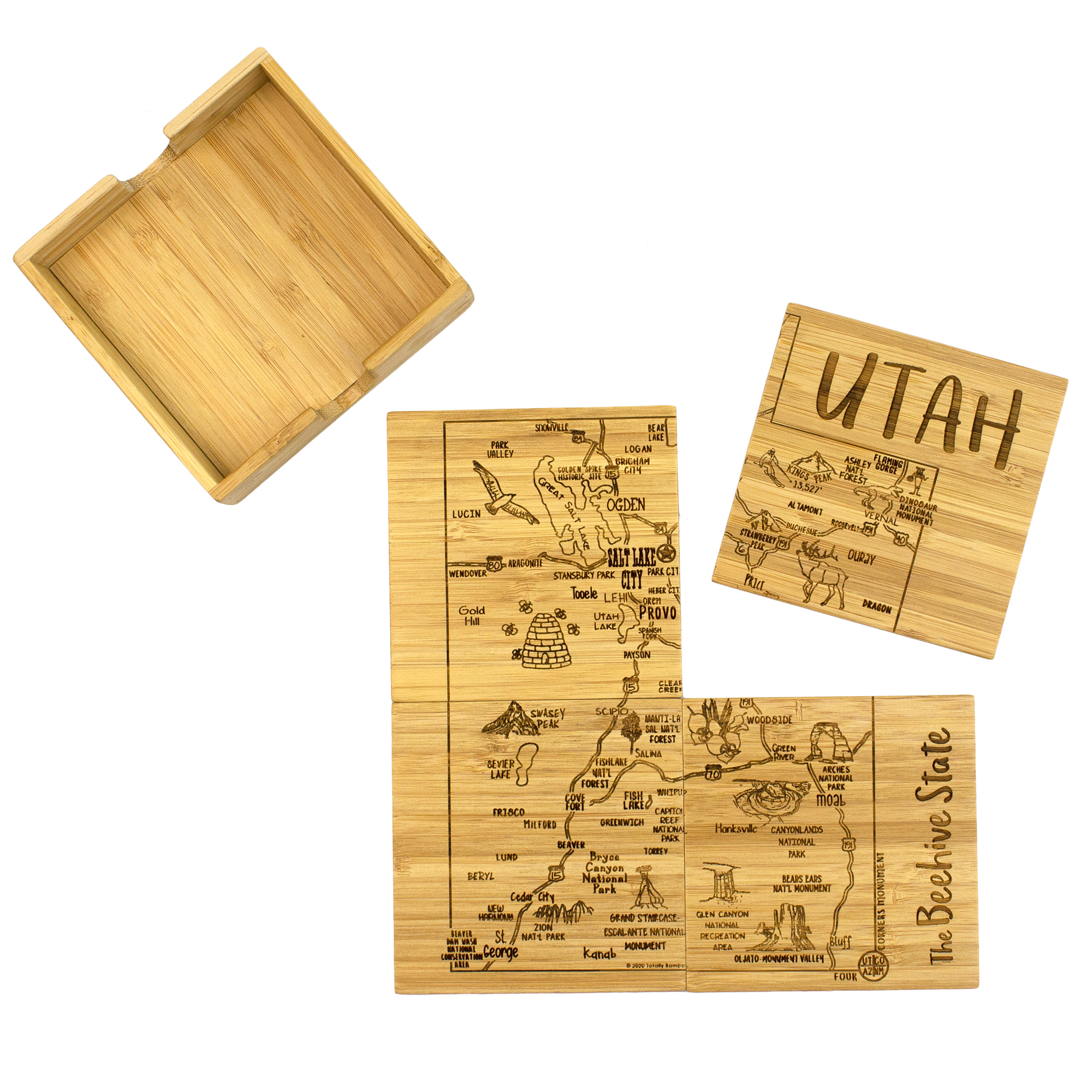 Utah Puzzle Coaster Set 13