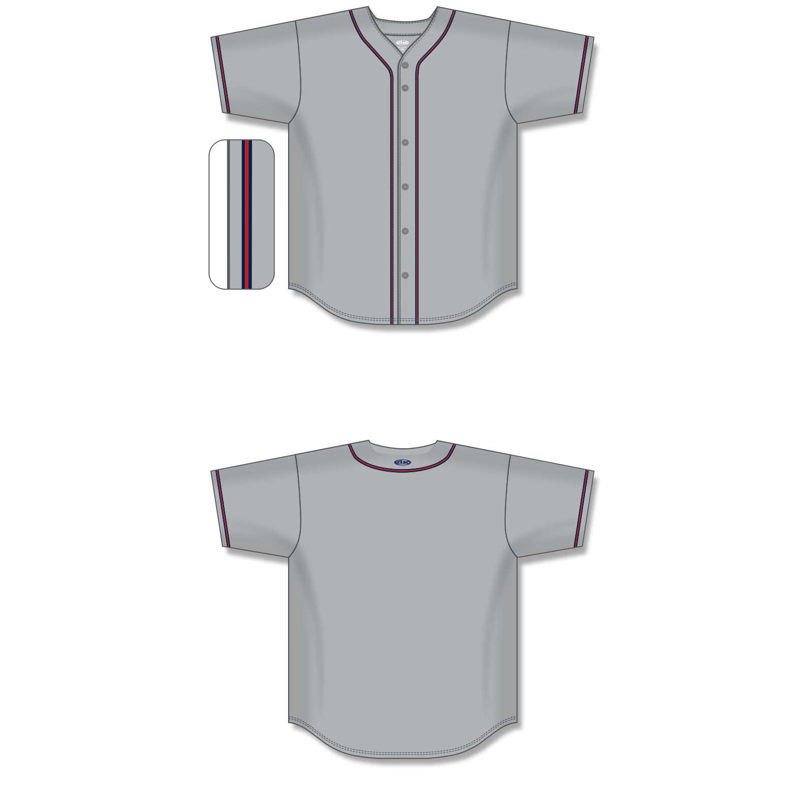 Full Button Baseball Jerseys BA5500-ATL-G01 18