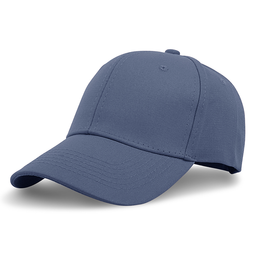 Stock Solid Color Cotton 6-Panel Baseball Cap w/ Metal Tuck 29
