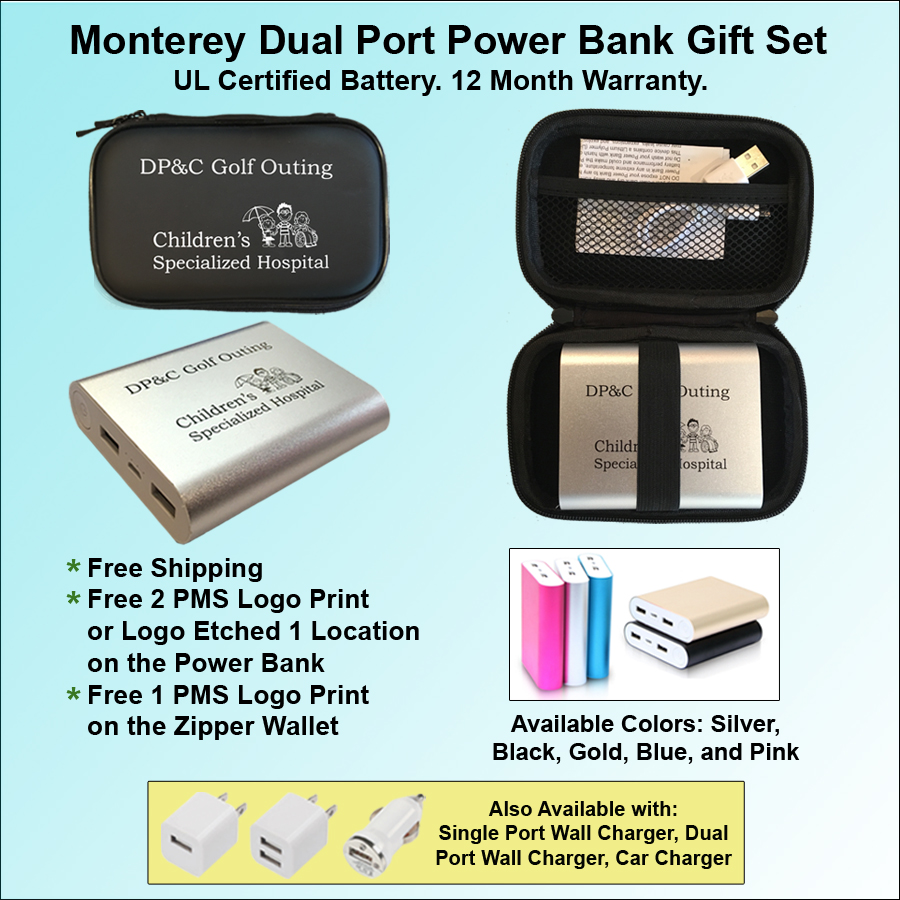 Monterey Dual Port Power Bank Gift Set- - 12000 mAh