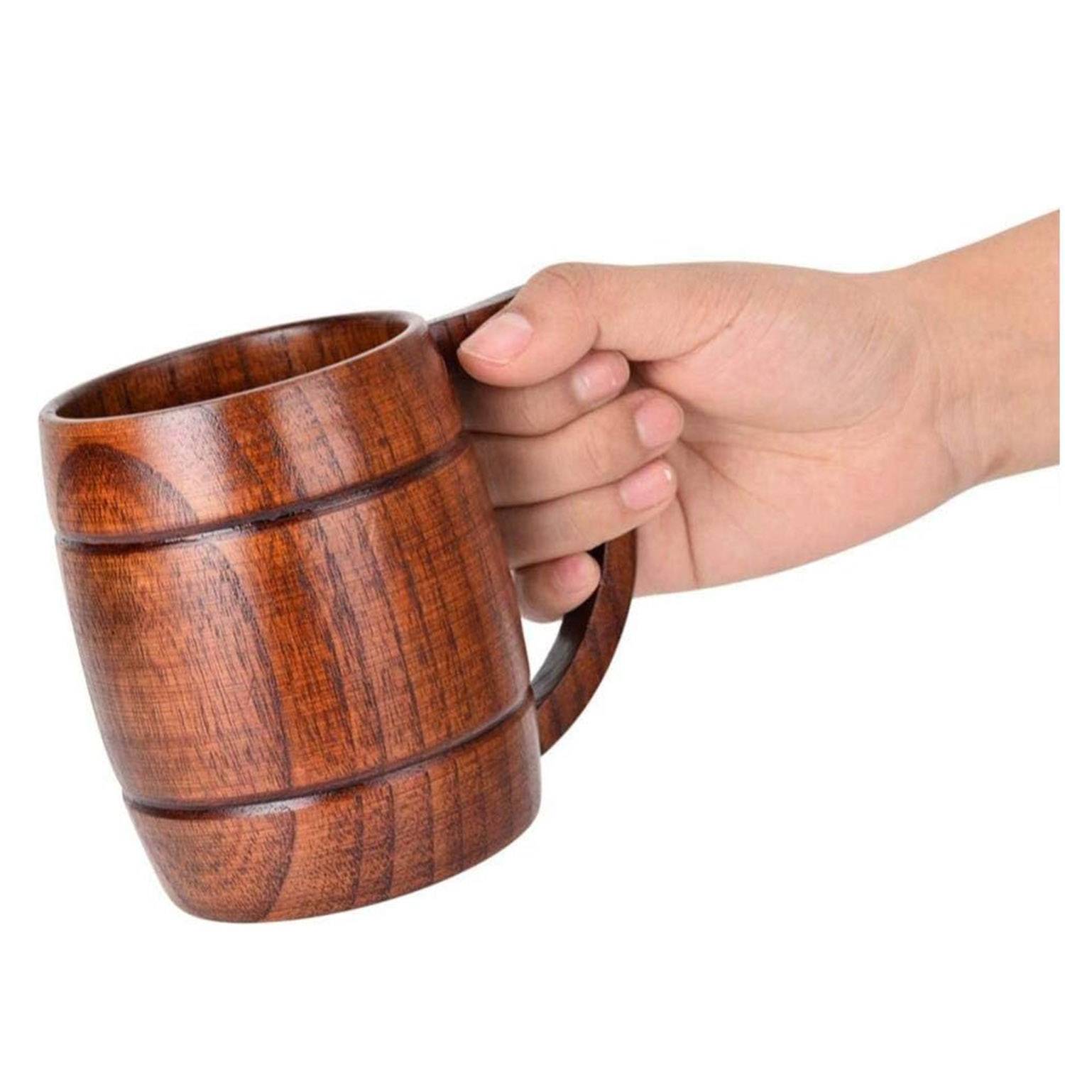 12 Oz Wooden Cup Beer Mug 3