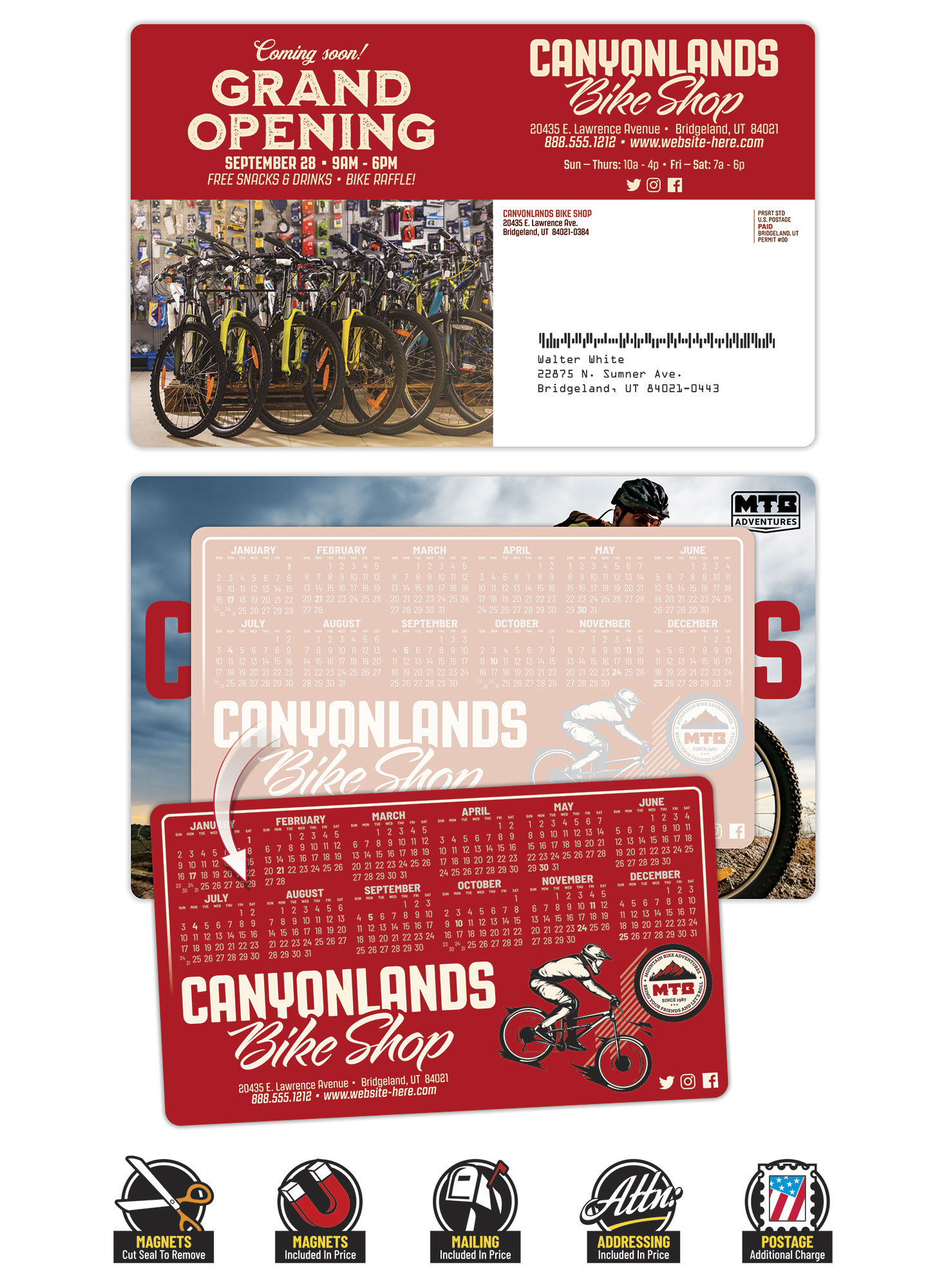 Magna-Seal Postcard (8.5x5.25) - Laminated with 4x7 Round Corner Magnet (25 mil.) - 14 pt. 2