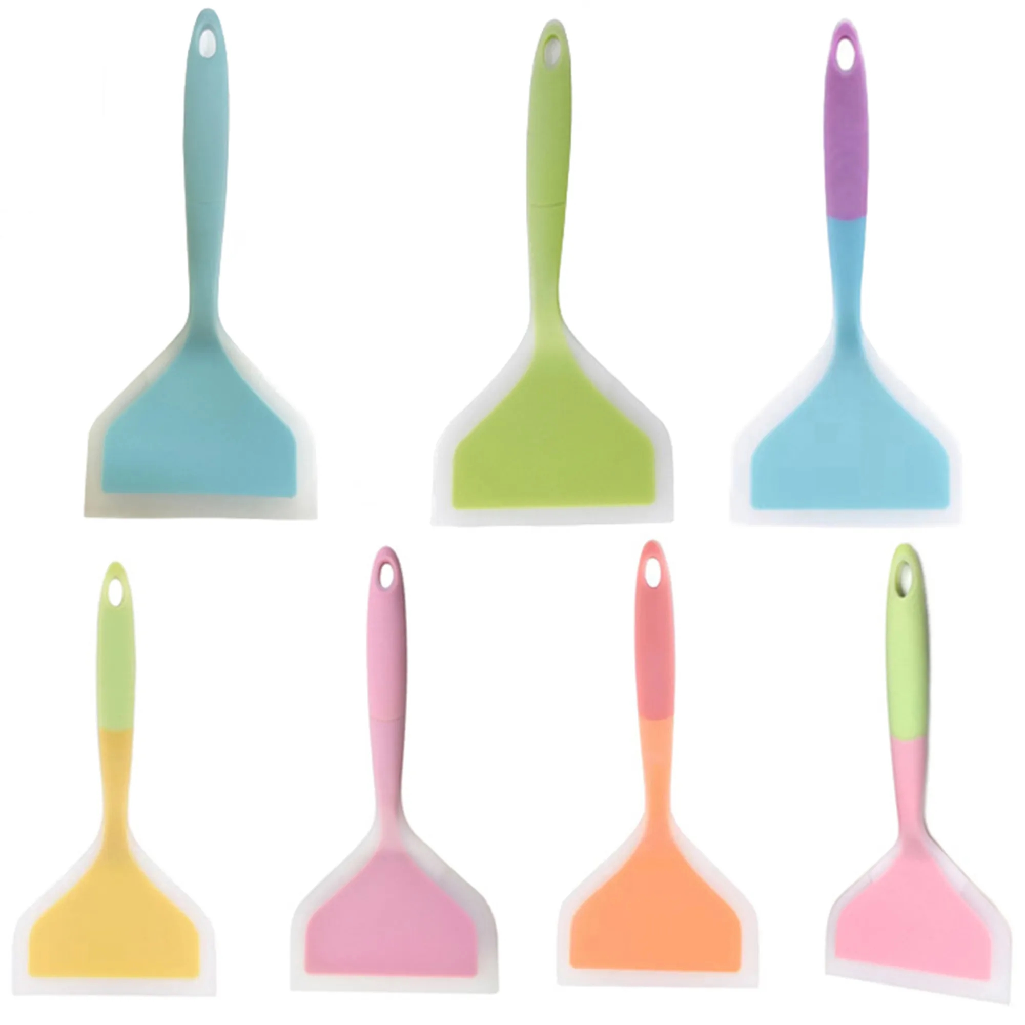 Heat Resistant Wide Flat Non-Stick Silicone Pancake Spatula 2
