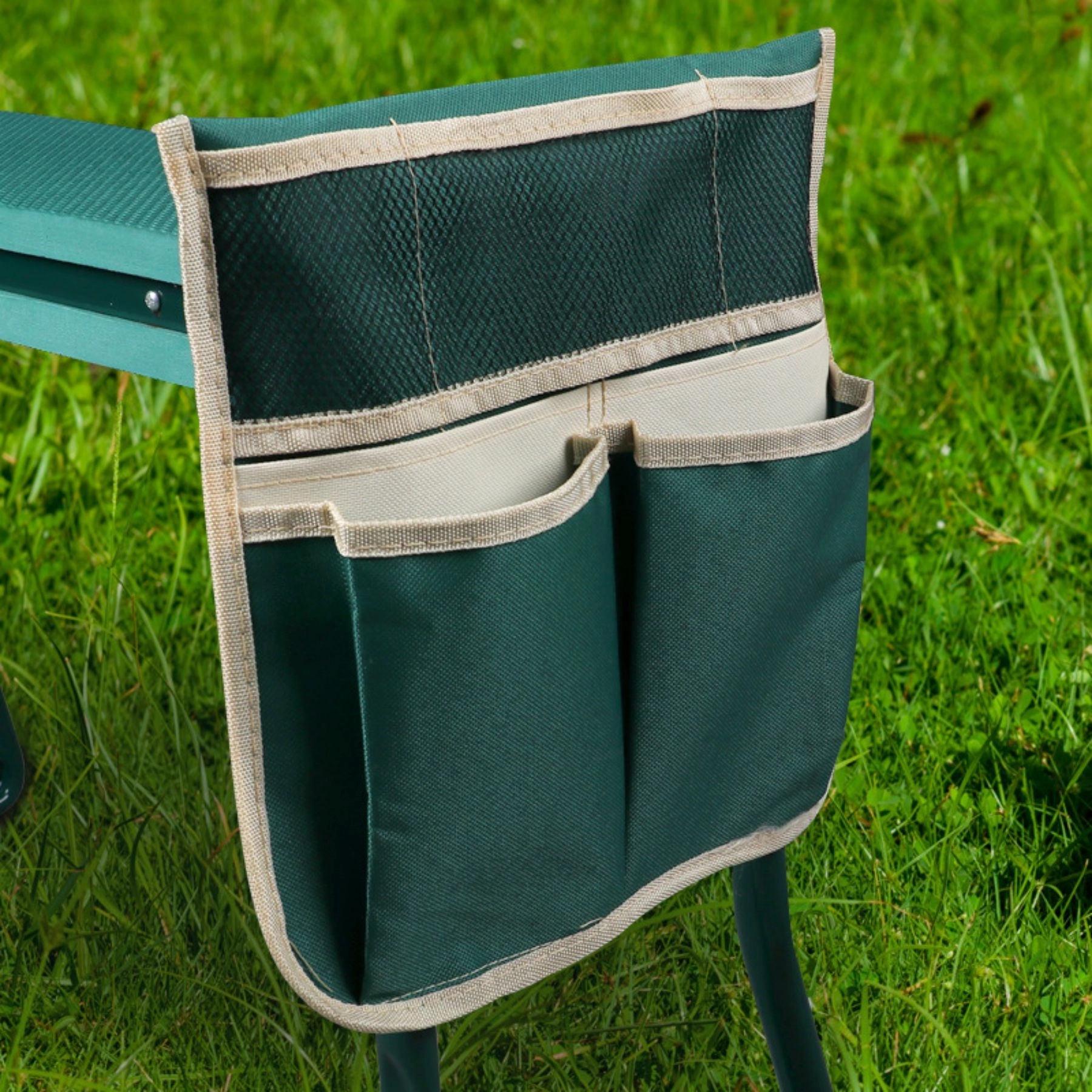 Garden Kneeler Seat Foldable Stool With Tool Bag 4