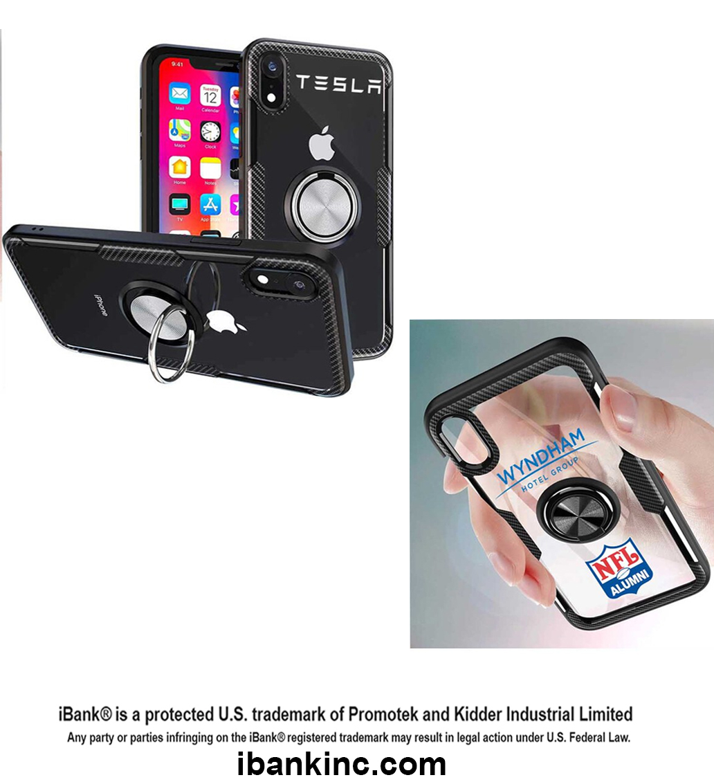 iBank ® Transparent Case with Carbon Fiber Trim & Rubber Bumper for iPhone 17/16/15 Pro Max Air 3