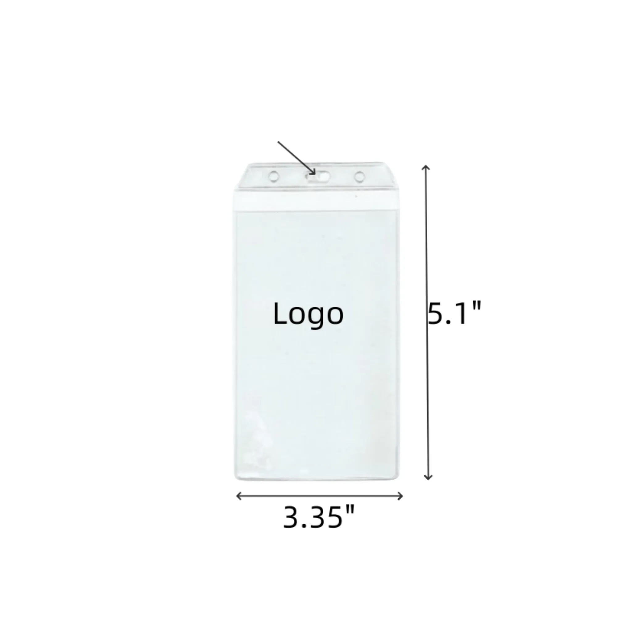 3.35" x 5.12" (V) Vertical Clear Vinyl Badge Holder 4