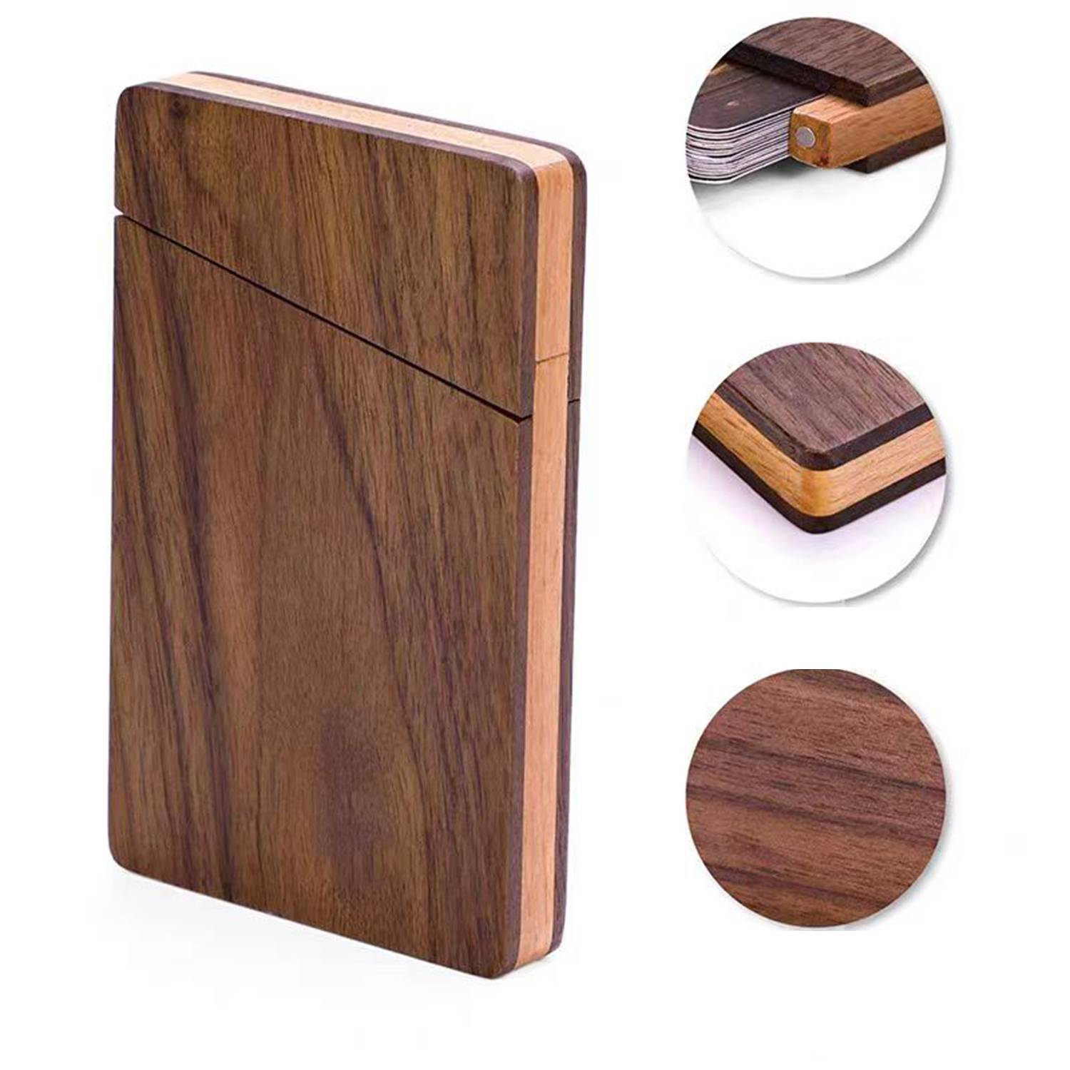 Solid Wood Business Card Holder Organizing Box 3