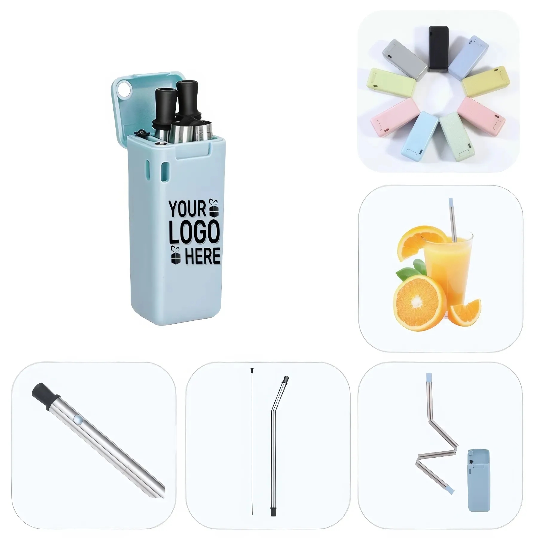 Stainless Steel Folding Straw 3