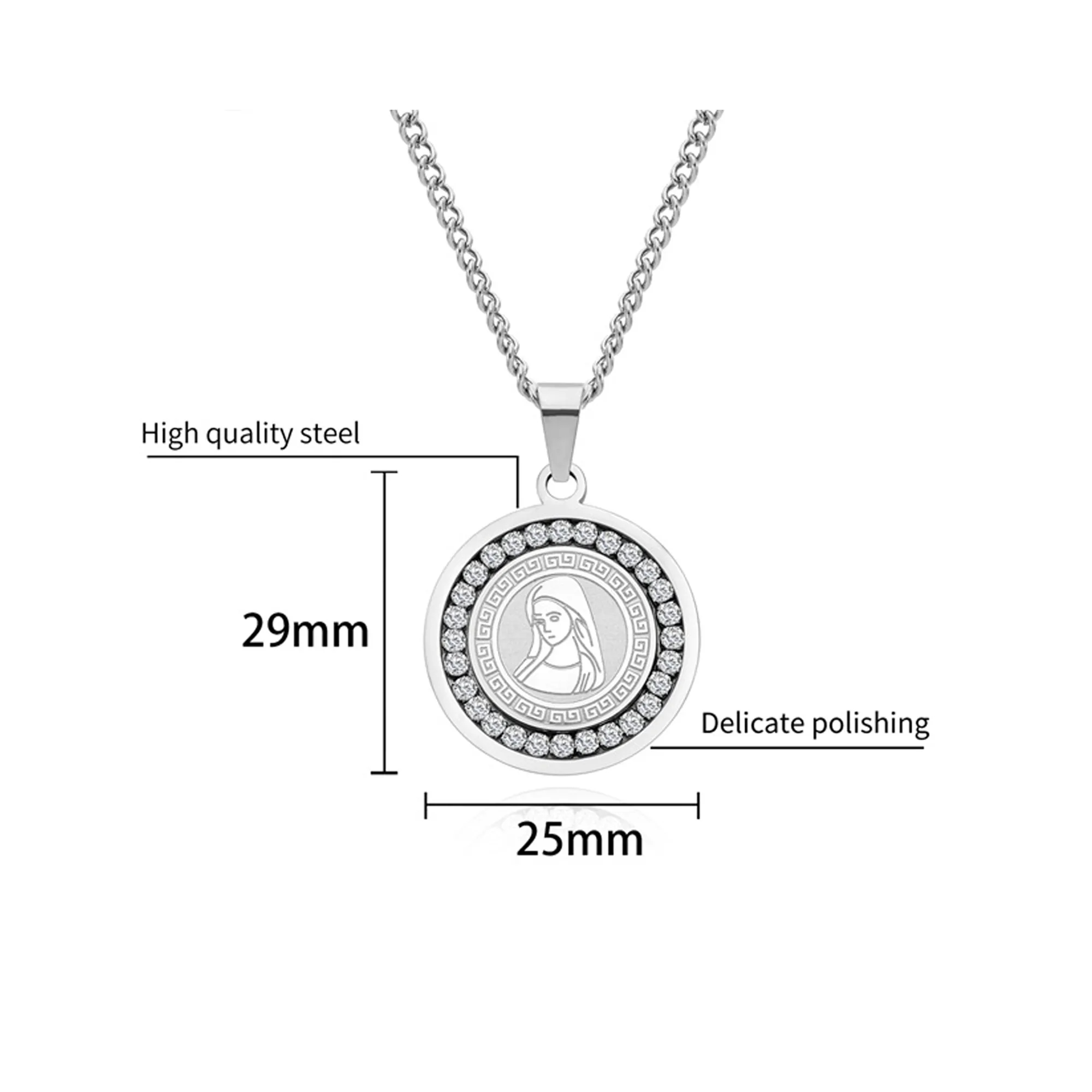 Prayer Necklace Coin Pendant 3