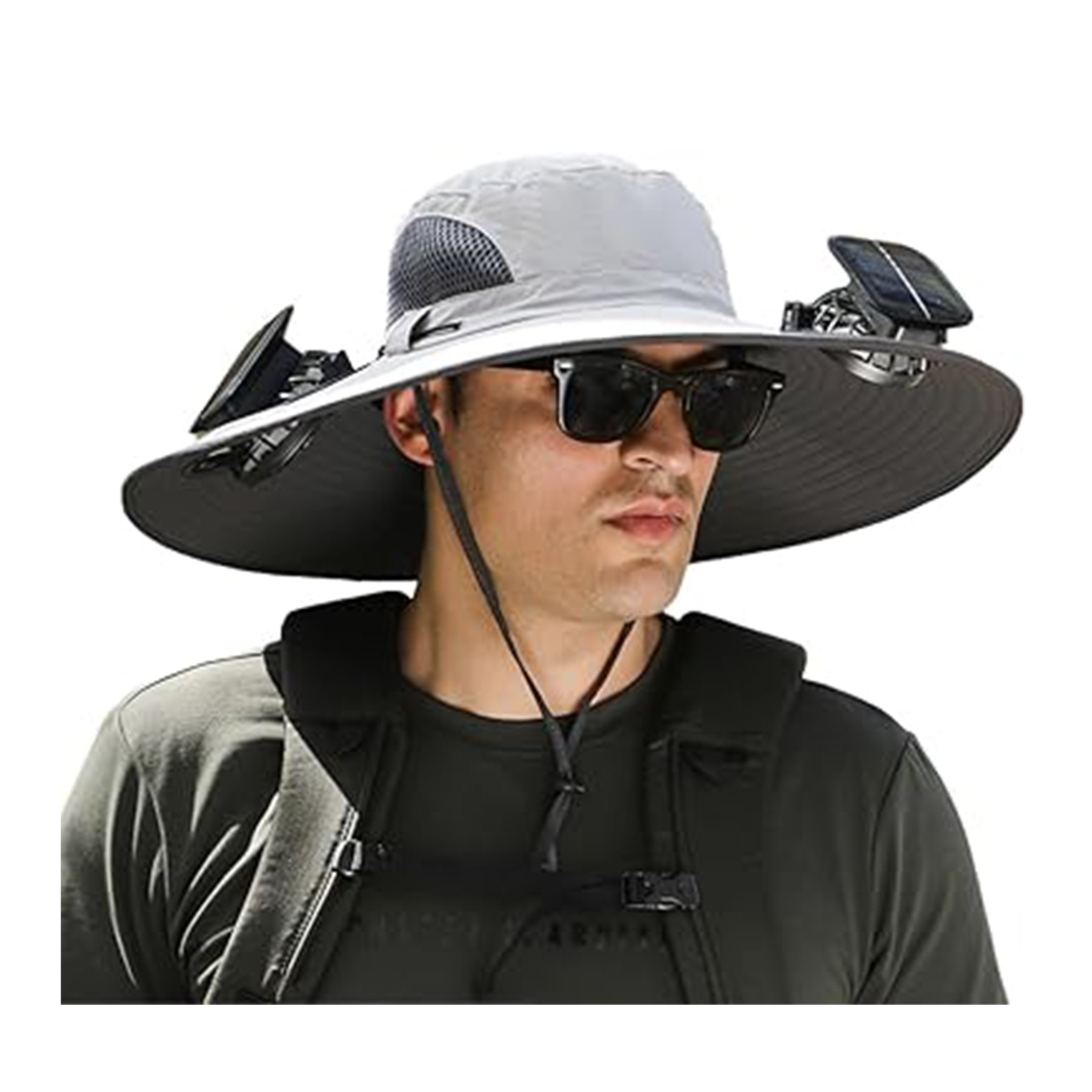 Sun Hat with 2 Solar Fans 5