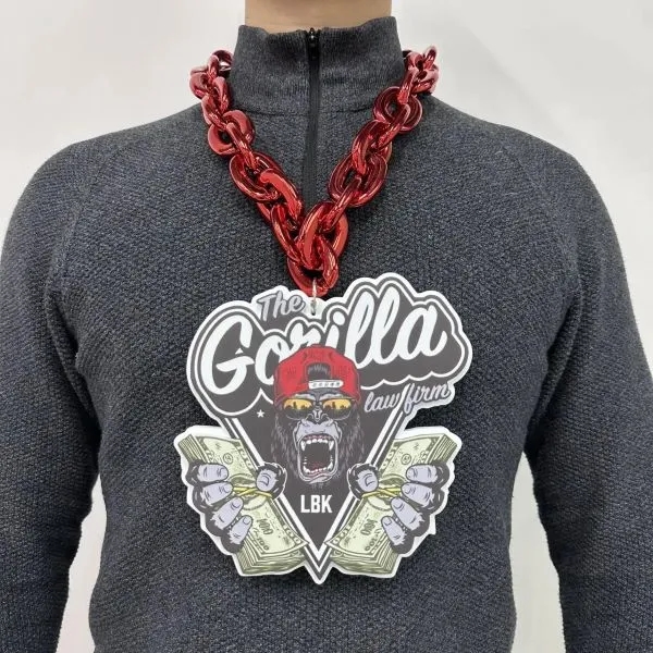 Custom 3D Foam Chain Football Fan Necklace 3