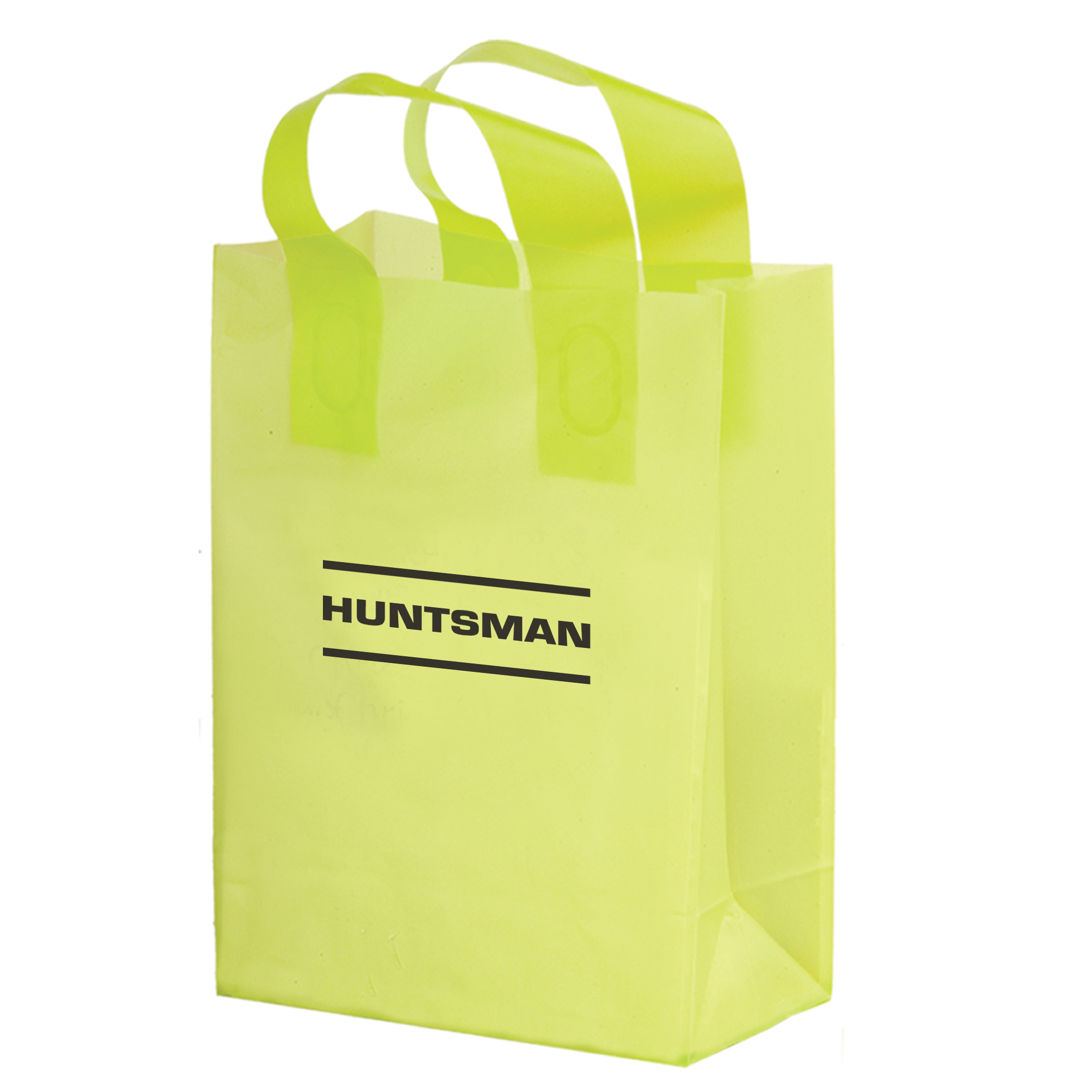 Color HDPE Frosted Soft Loop Shopper 8