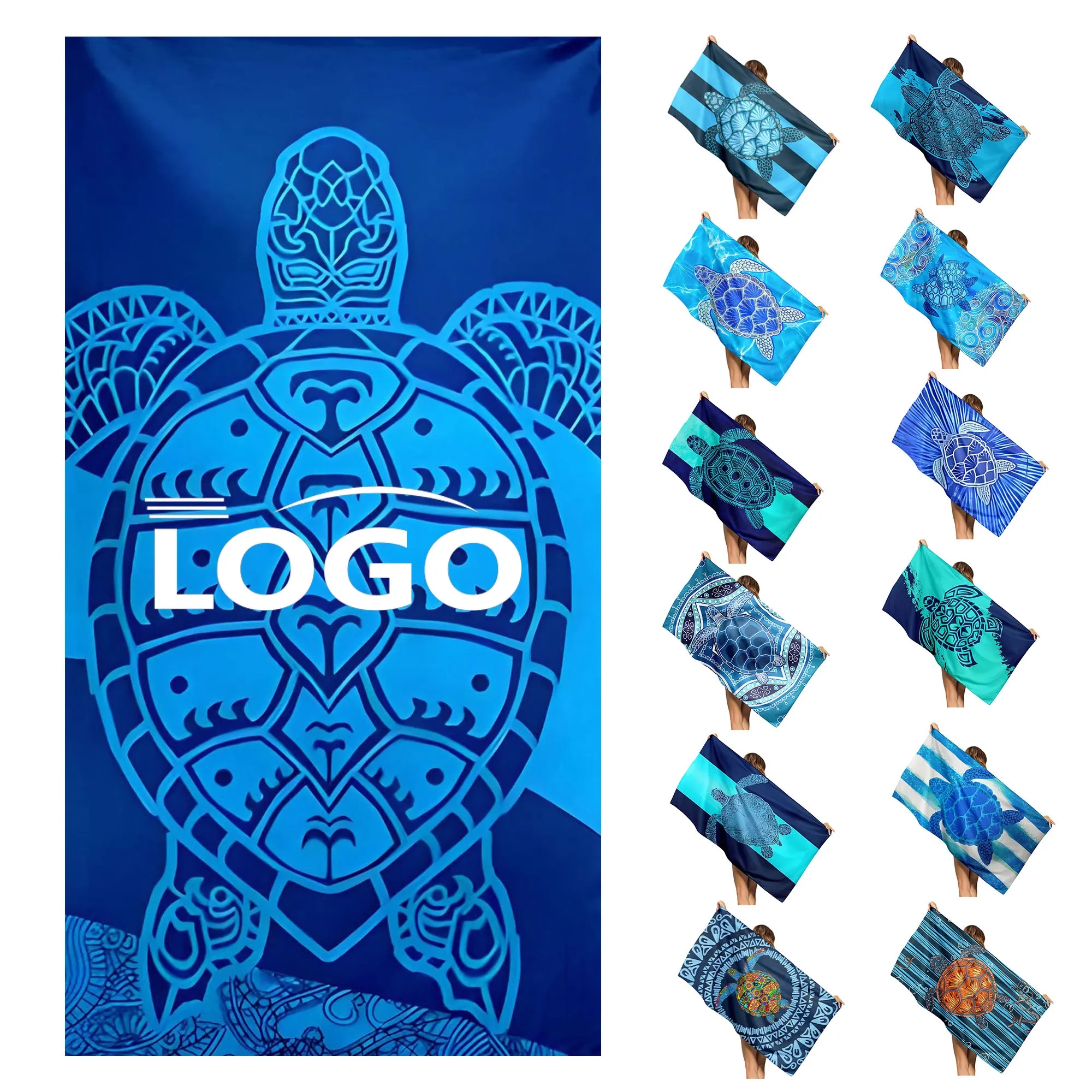 Premium Microfiber, 30 x 60, Mid-Weight, Color Beach Towel 7