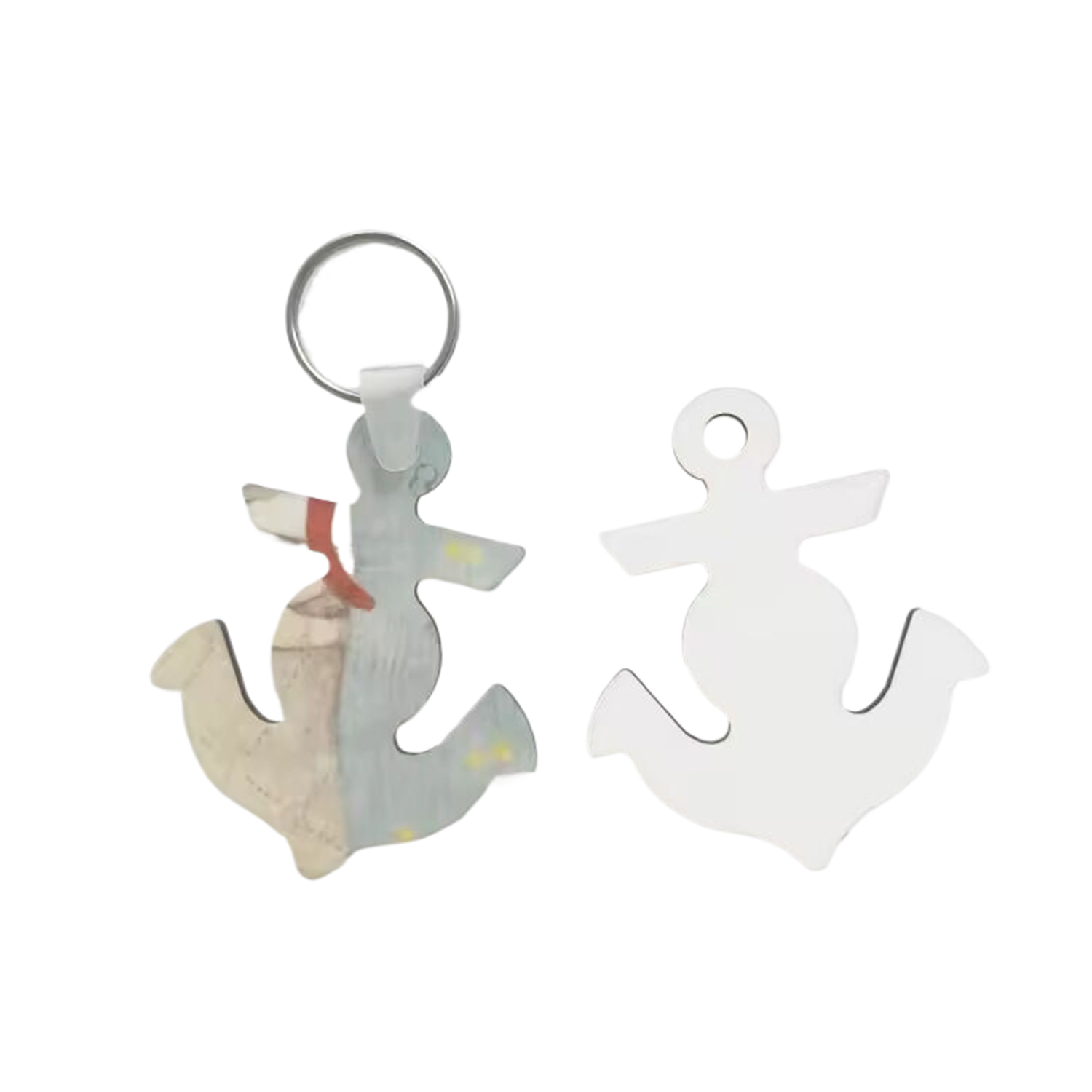 Anchor Shaped Sublimation MDF Keychain 3